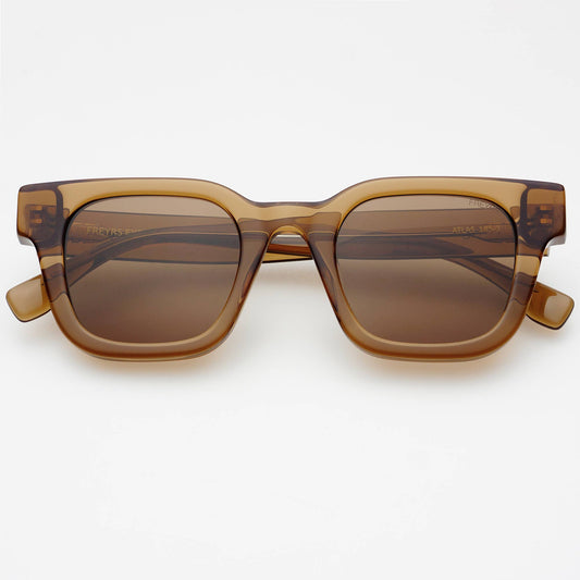 The Atlas Rectangular Sunglasses  in Brown