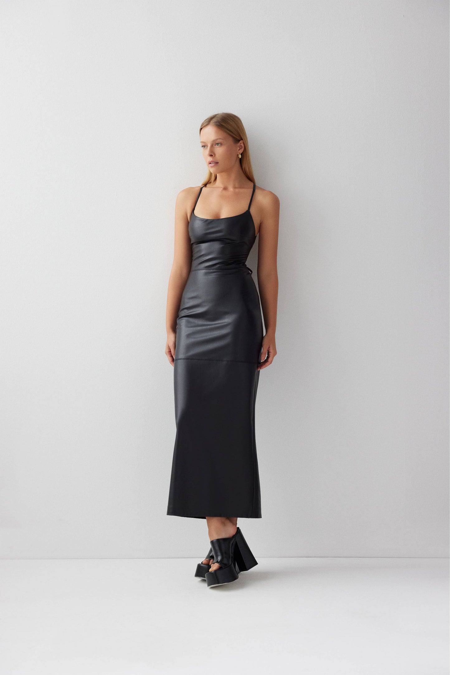 The Sylvie Vegan Leather Dress