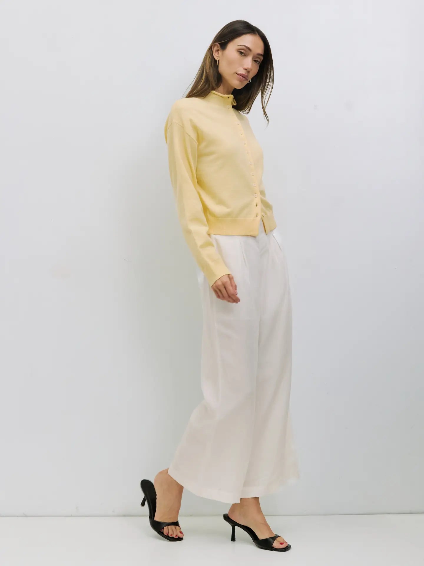 The Brooks Cardigan in Yellow