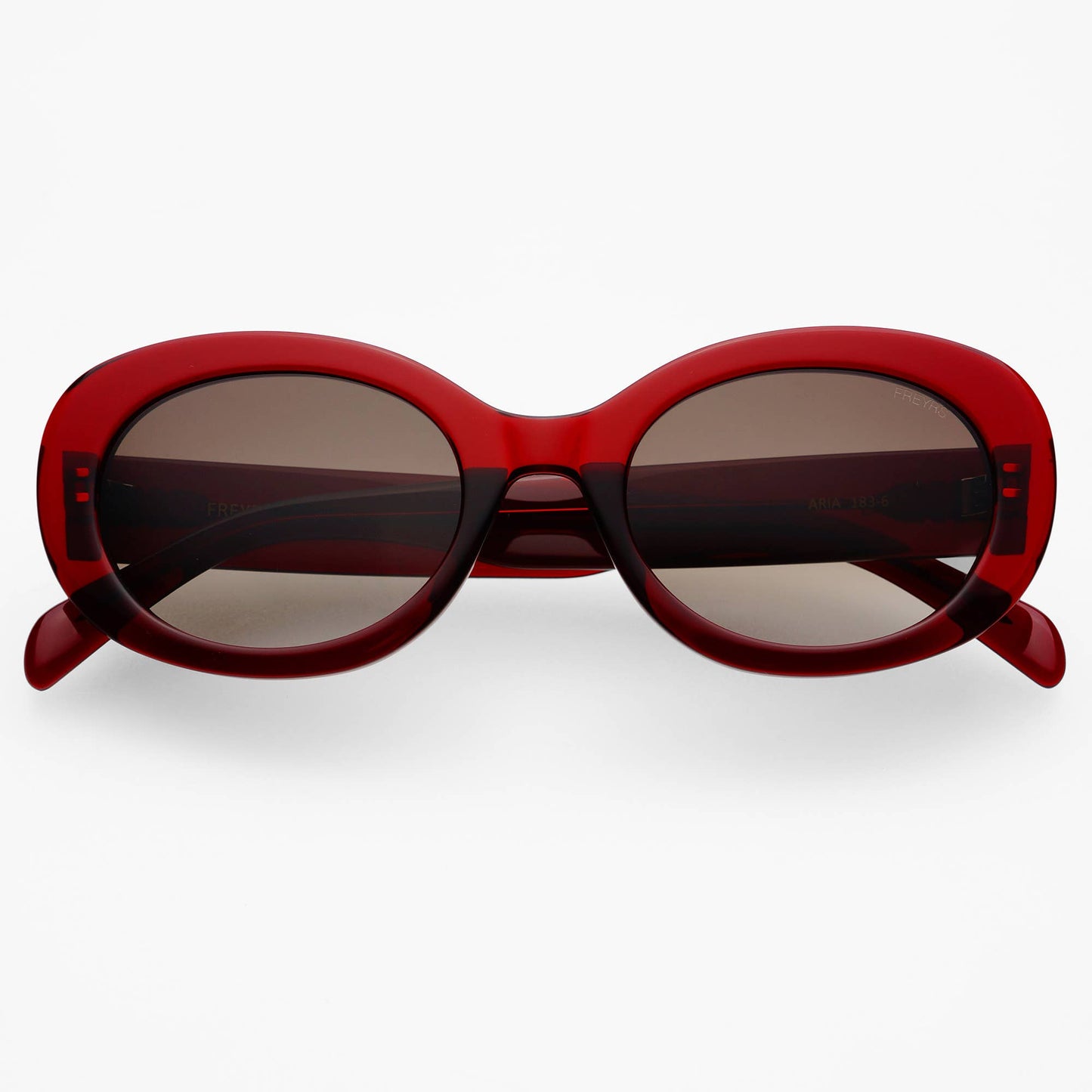 Aria Oval Sunnies in Dark Cherry