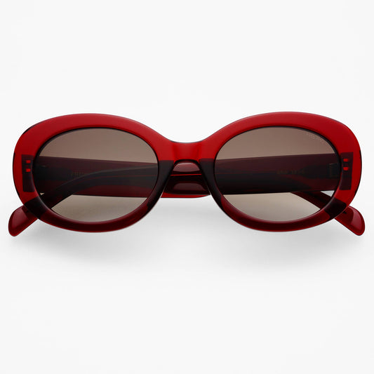 Aria Oval Sunnies in Dark Cherry