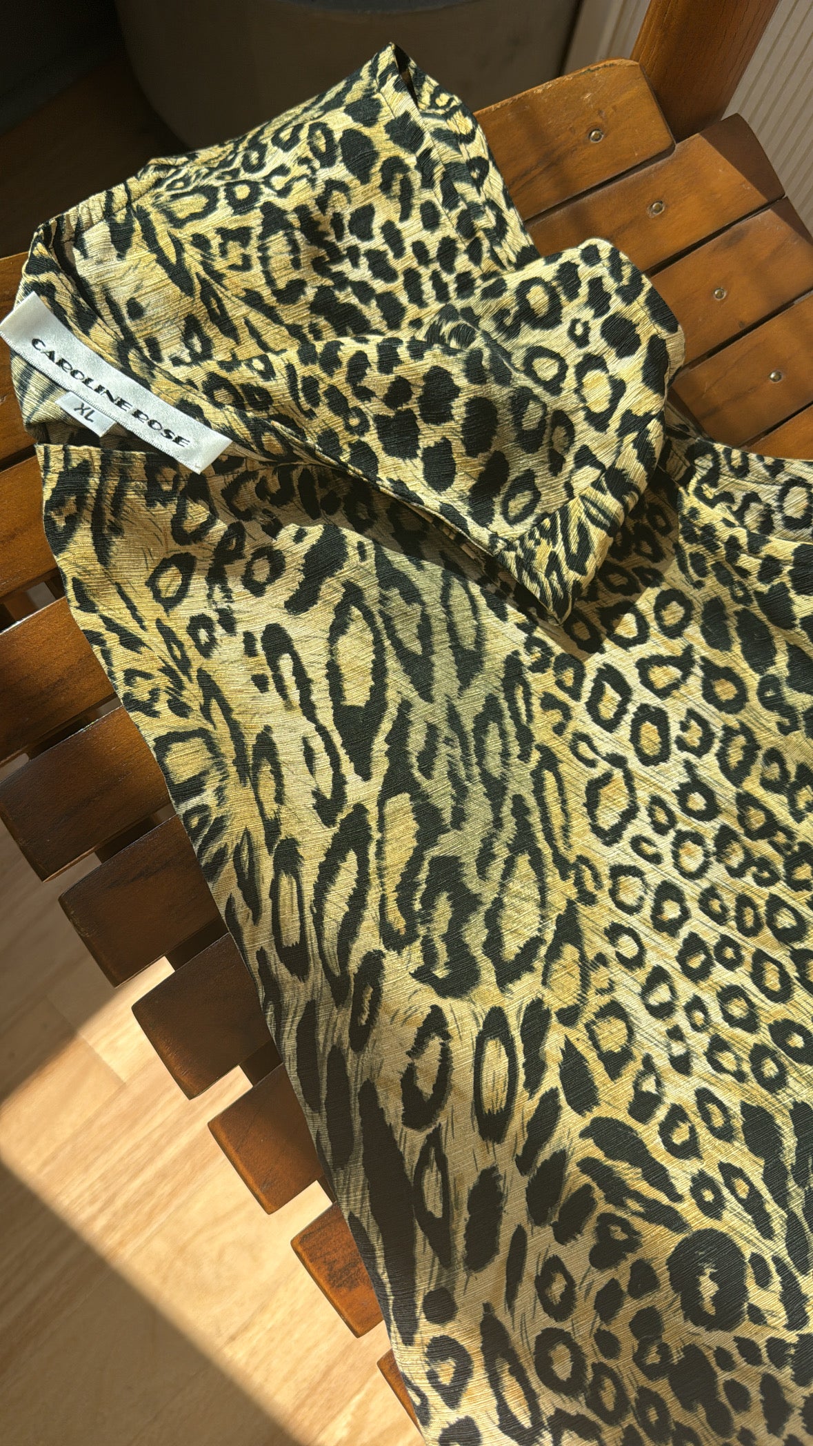 Vintage 100% silk leopard print tank