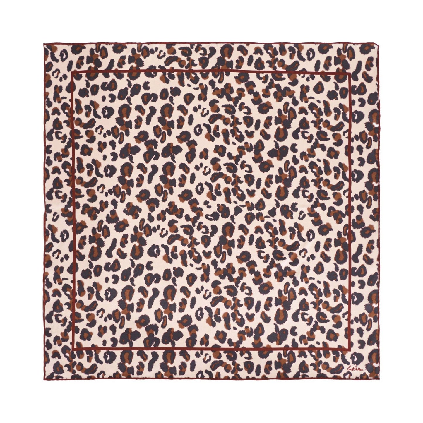 Spot Chic Silk Bandana Scarf in Blush Leopard