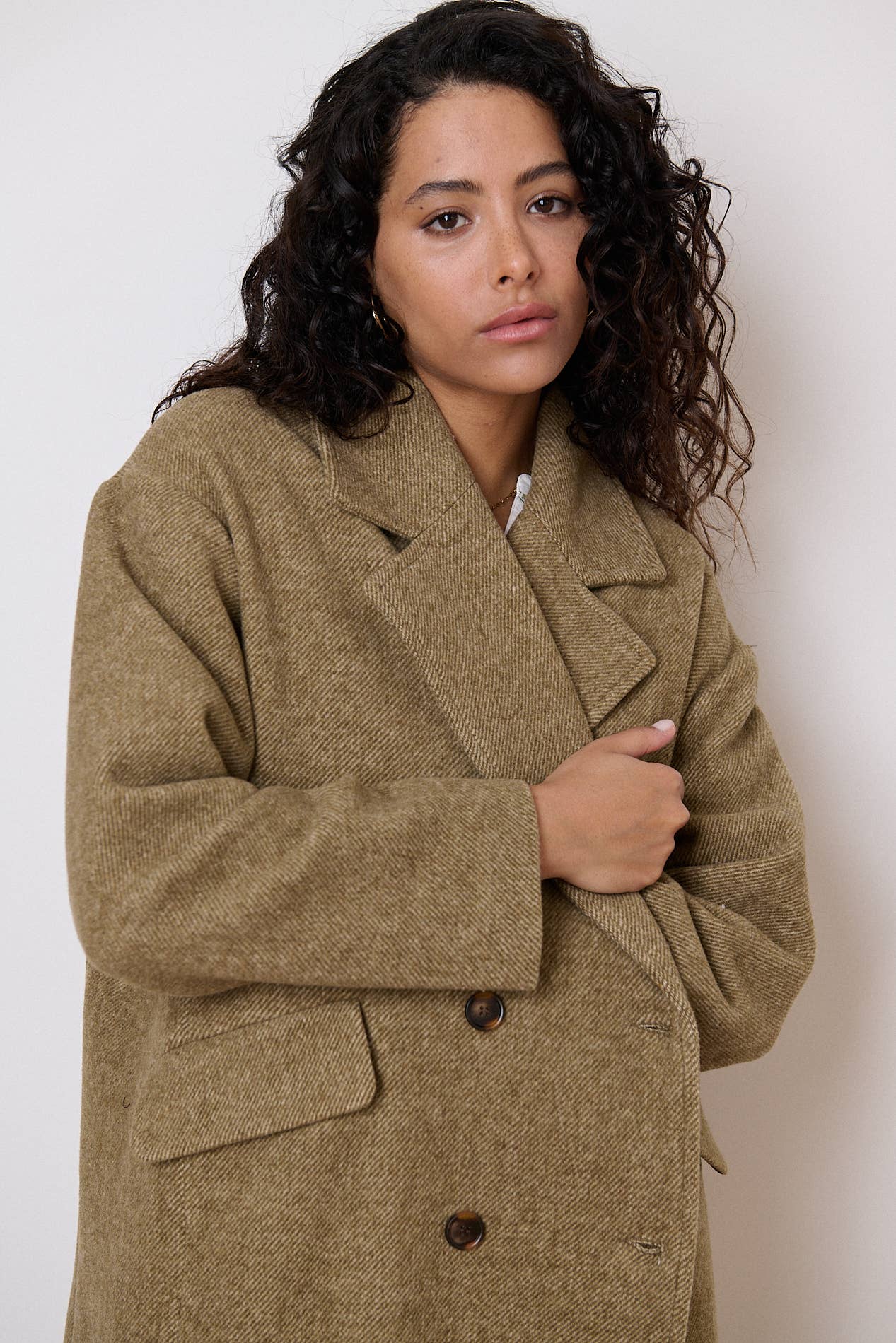 The Cleo Wool Coat in Camel