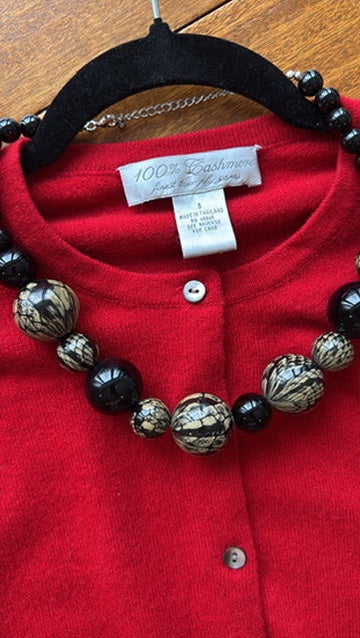 Vintage Multi-Brown Beaded Necklace