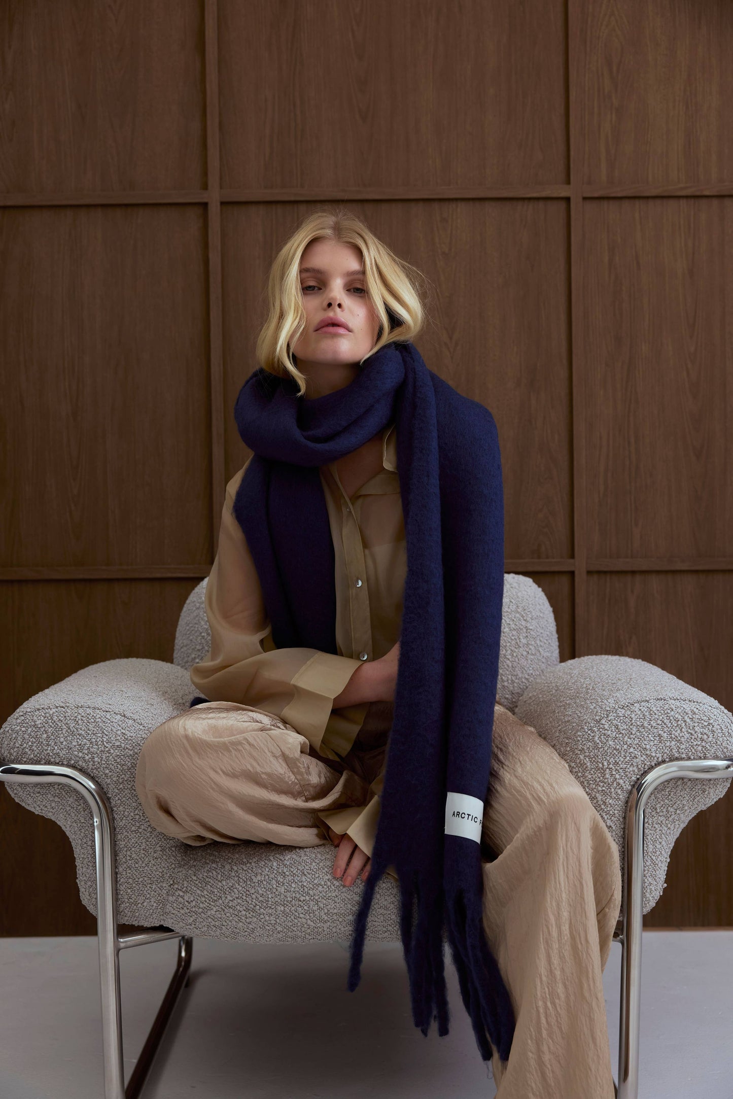 The Reykjavik Scarf in Midnight Blue