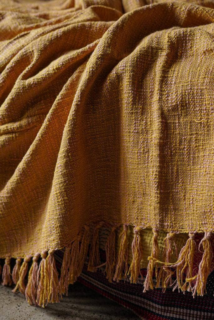 The Annahmol Rustic Linen & Cotton Throw