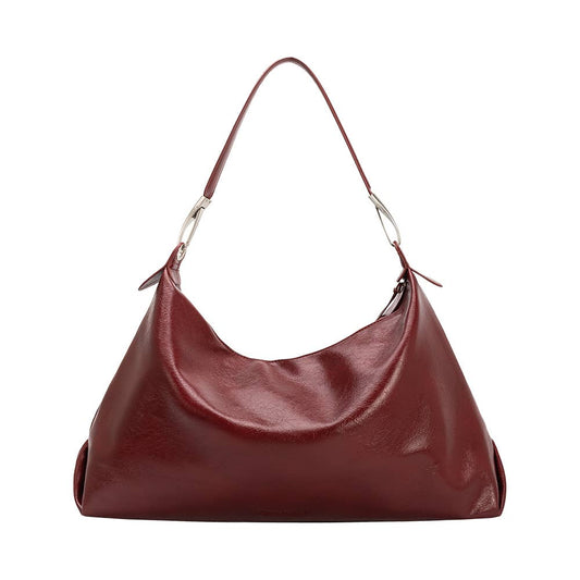 Charlie Recycled Vegan Shoulder Bag in Cranberry