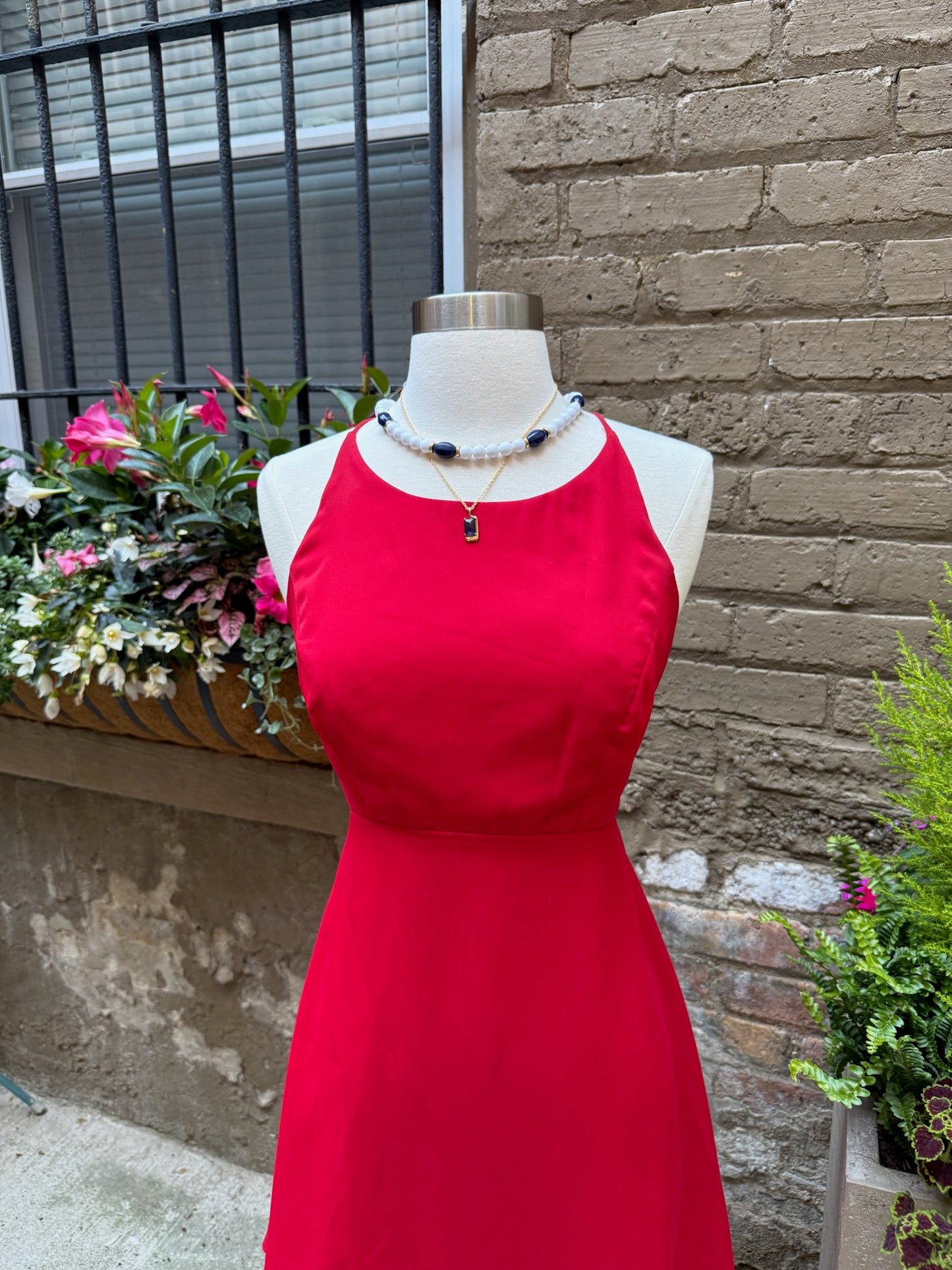 1990s Blondie and Me Criss Cross Back Party Dress