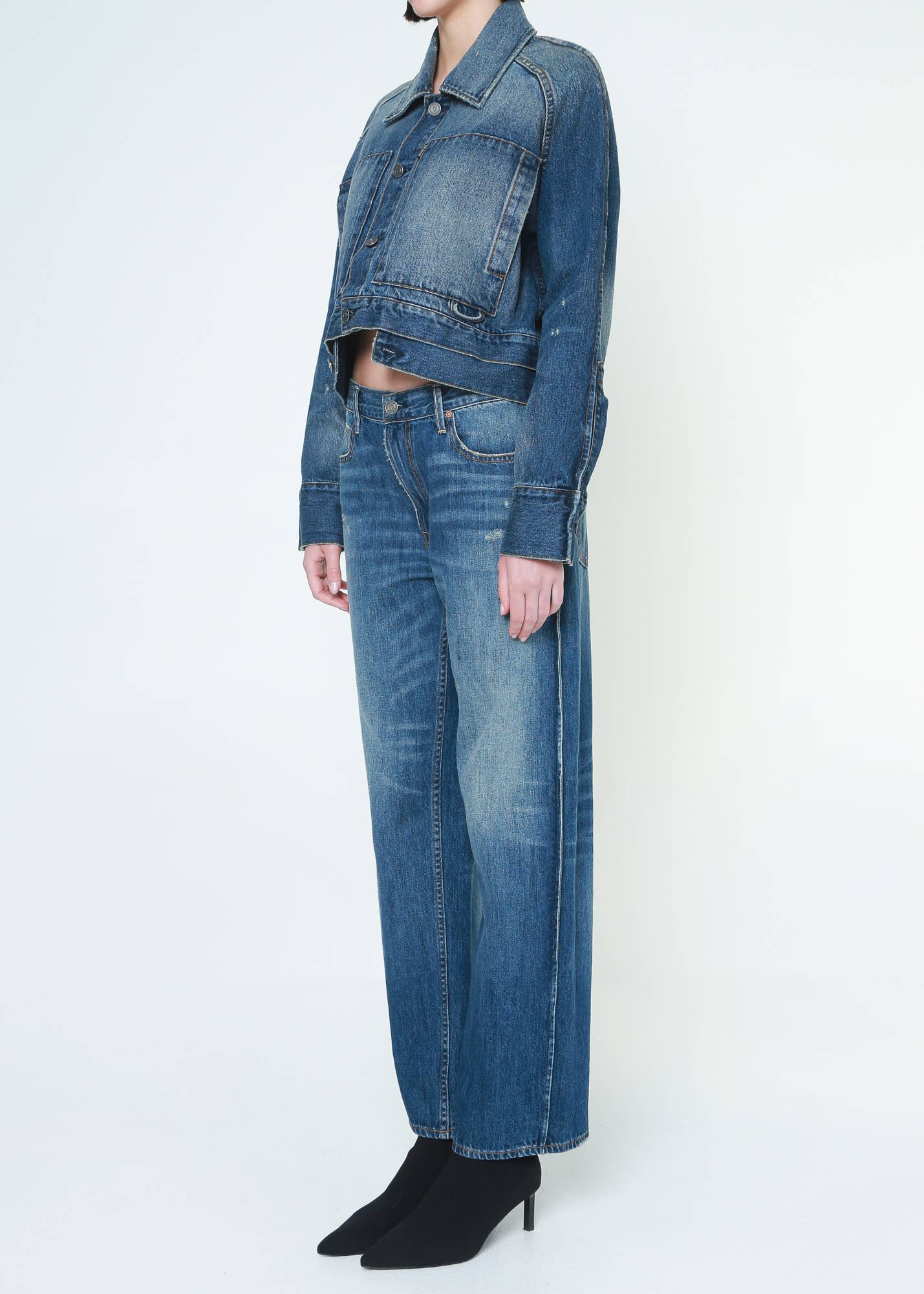 The Miley Straight Denim with French Outseam Detail