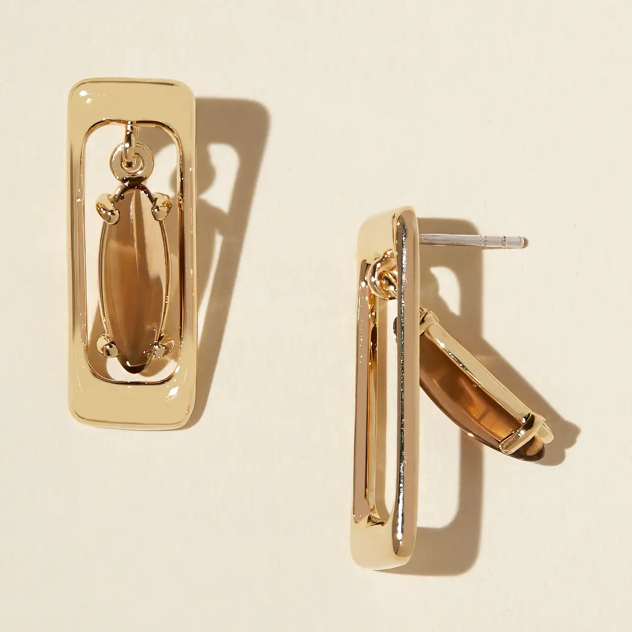 The Concord Earrings in Tan