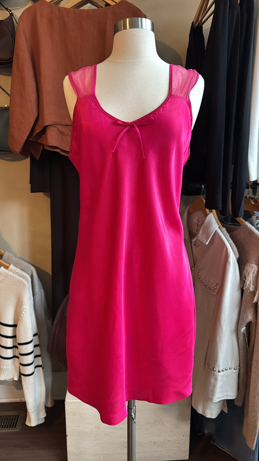 Vintage Magenta Slip Dress