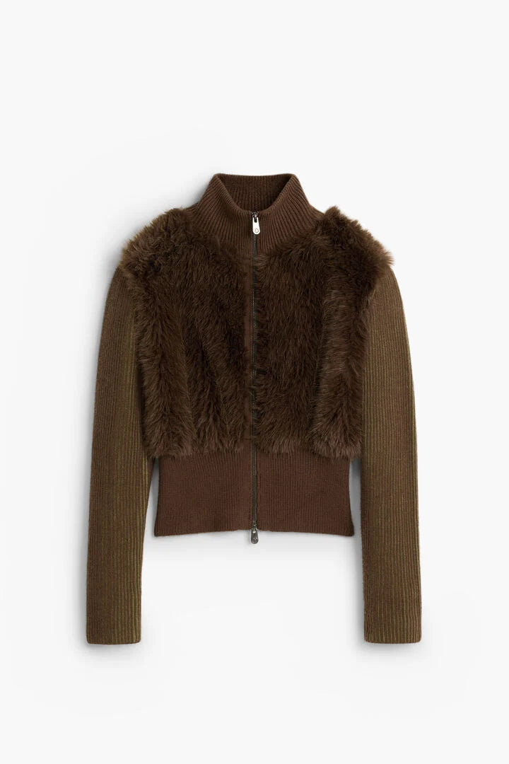 Furry Zip Up by Desigual