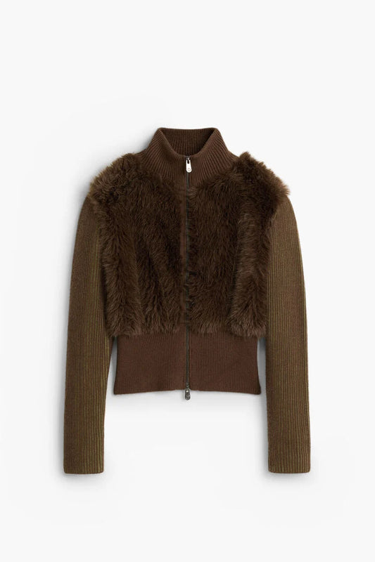Furry Zip Up by Desigual