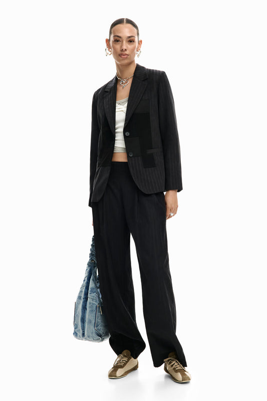 Pinstripe Fluid Trouser by Desigual