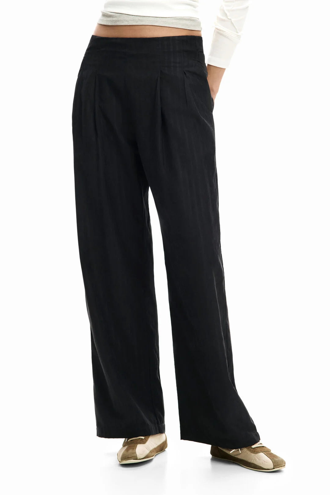 Pinstripe Fluid Trouser by Desigual