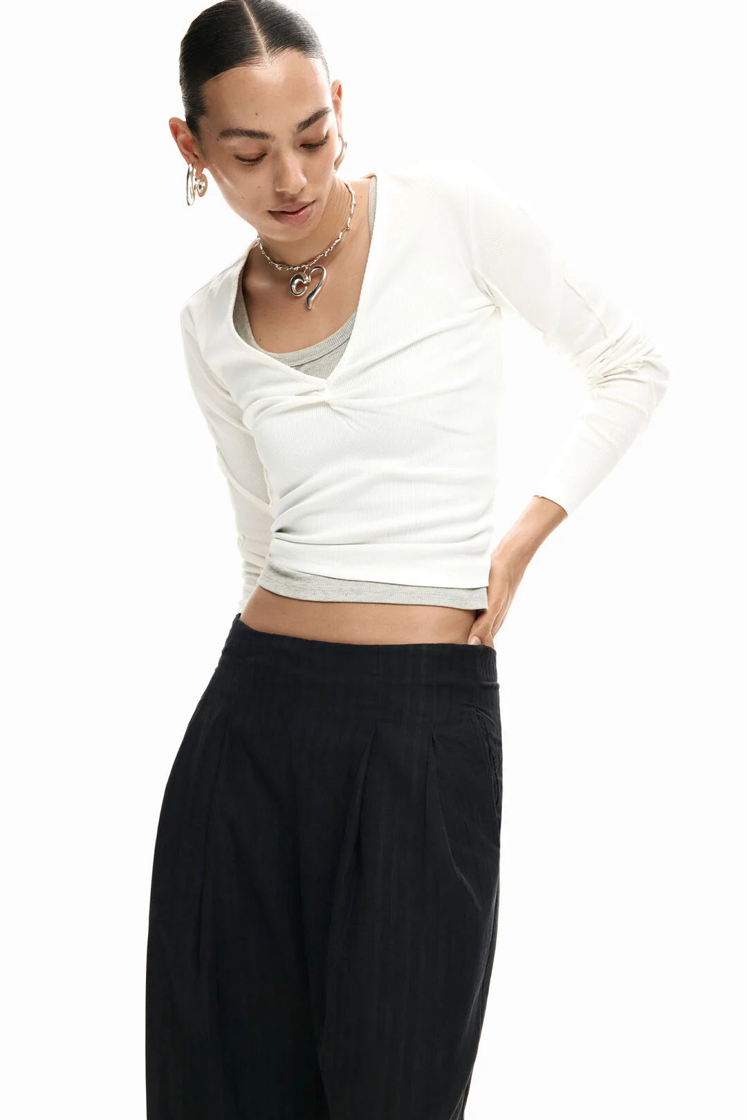 Pinstripe Fluid Trouser by Desigual