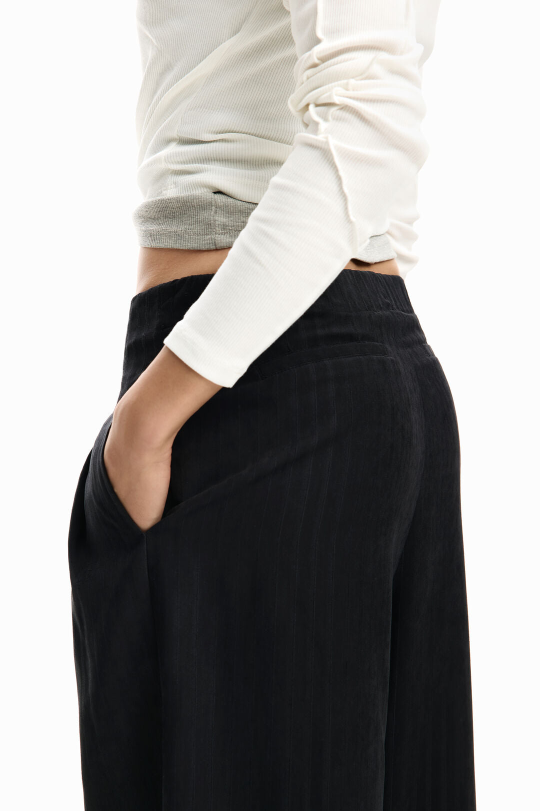 Pinstripe Fluid Trouser by Desigual