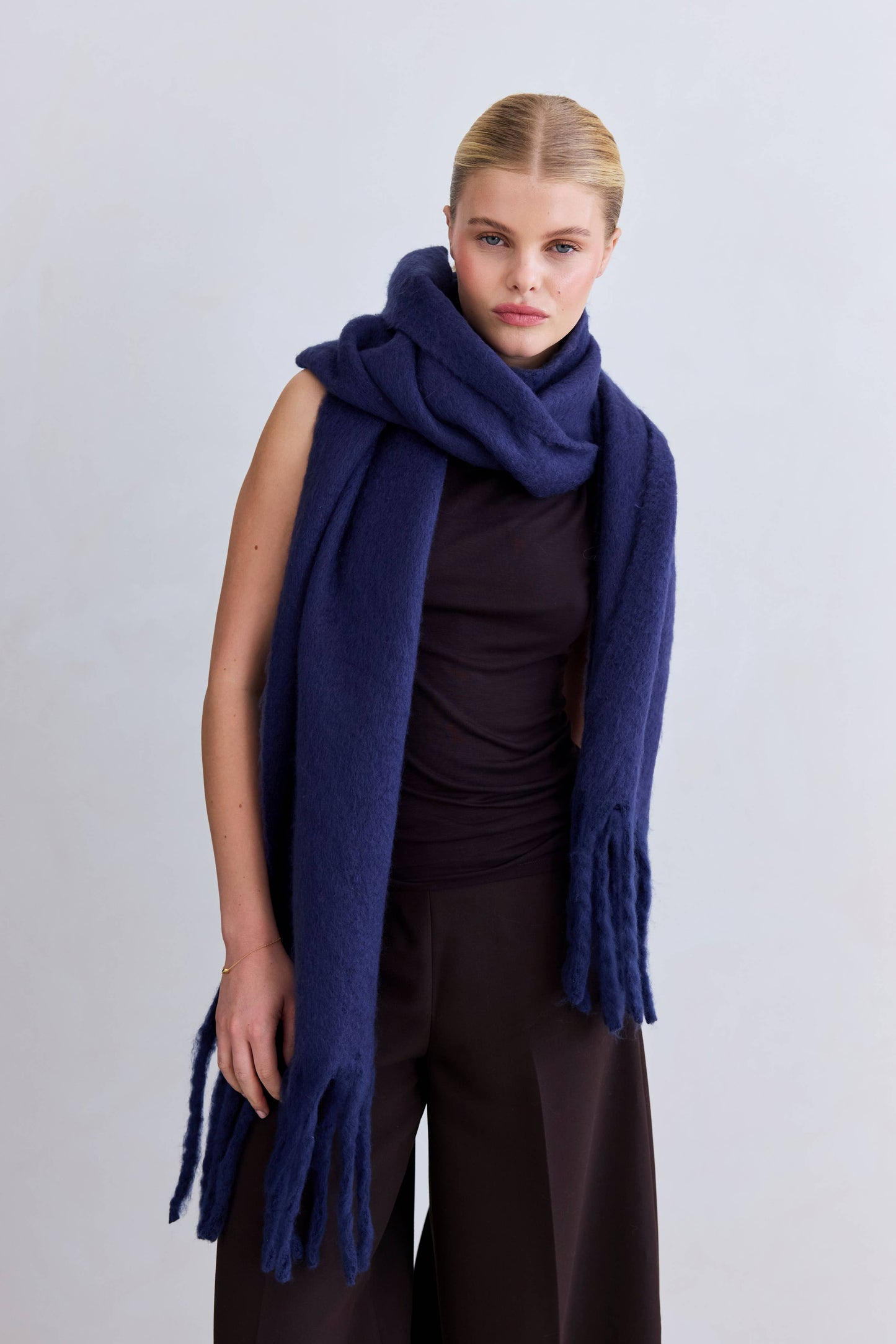 The Reykjavik Scarf in Midnight Blue