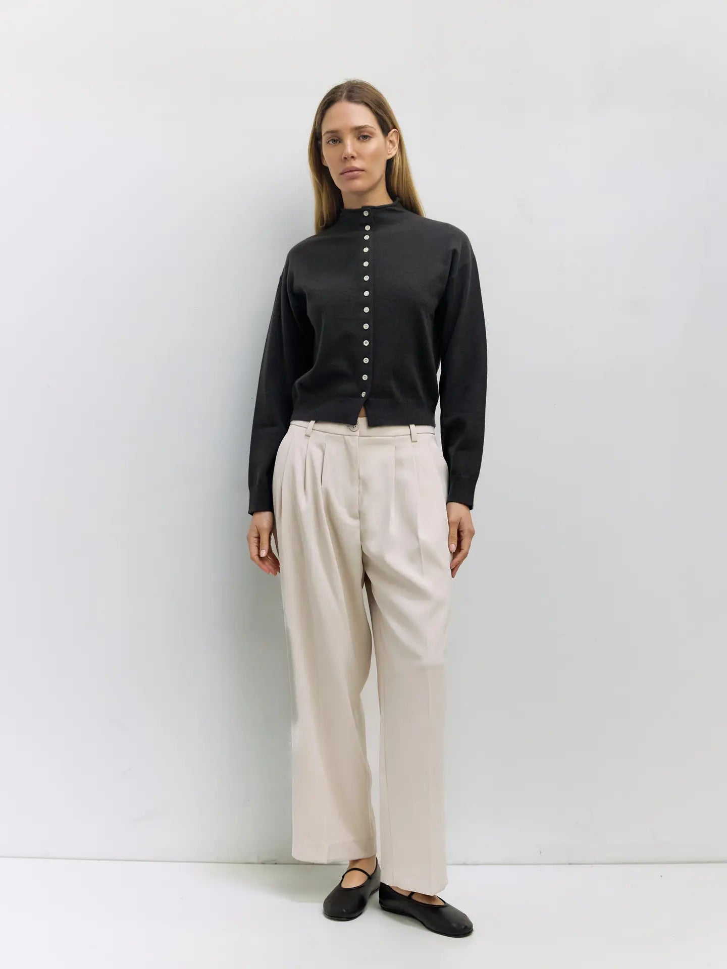 The Brooks Cardigan in Charcoal