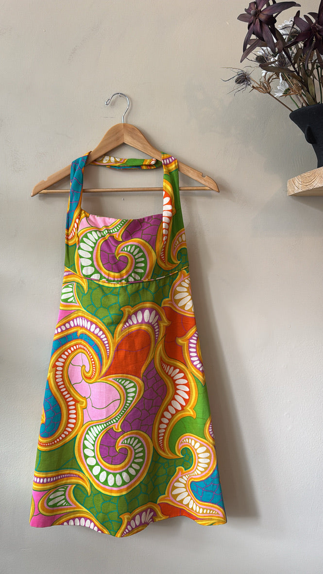 1960's Psychedelic Mia Mod Paisley Mini Dress