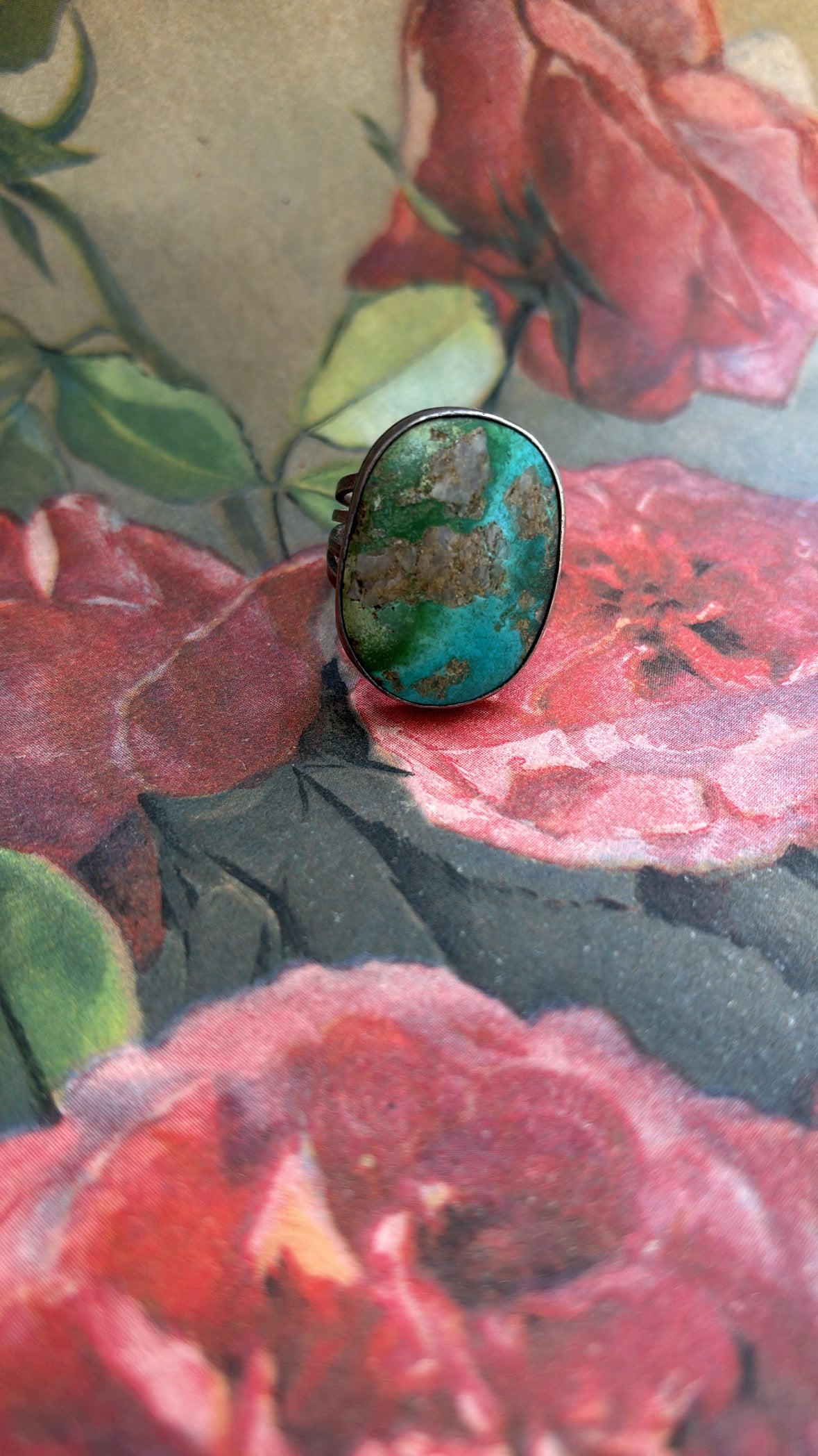 Jill Turquoise Oval Western Mexican Sterling Ring