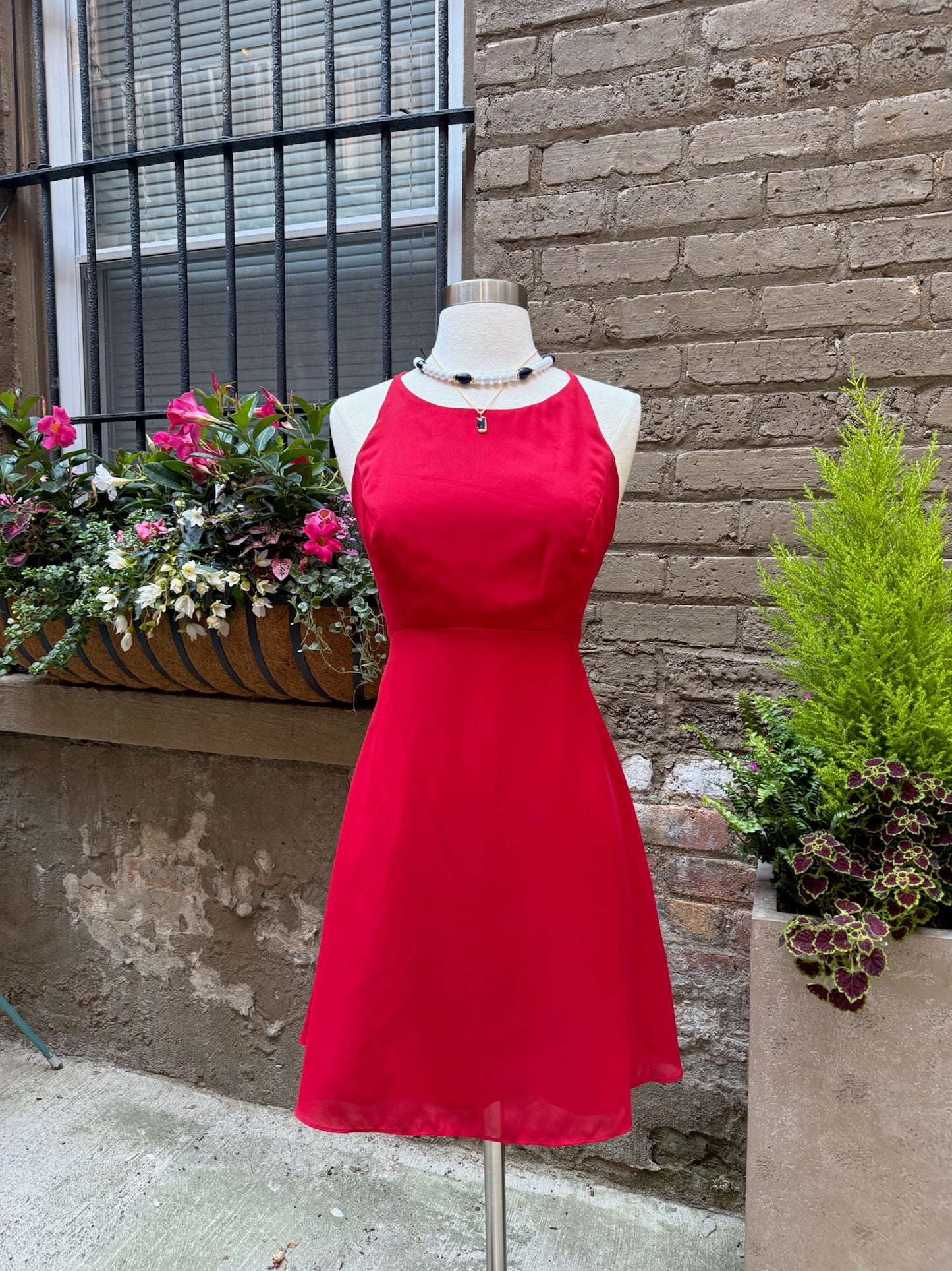 1990s Blondie and Me Criss Cross Back Party Dress