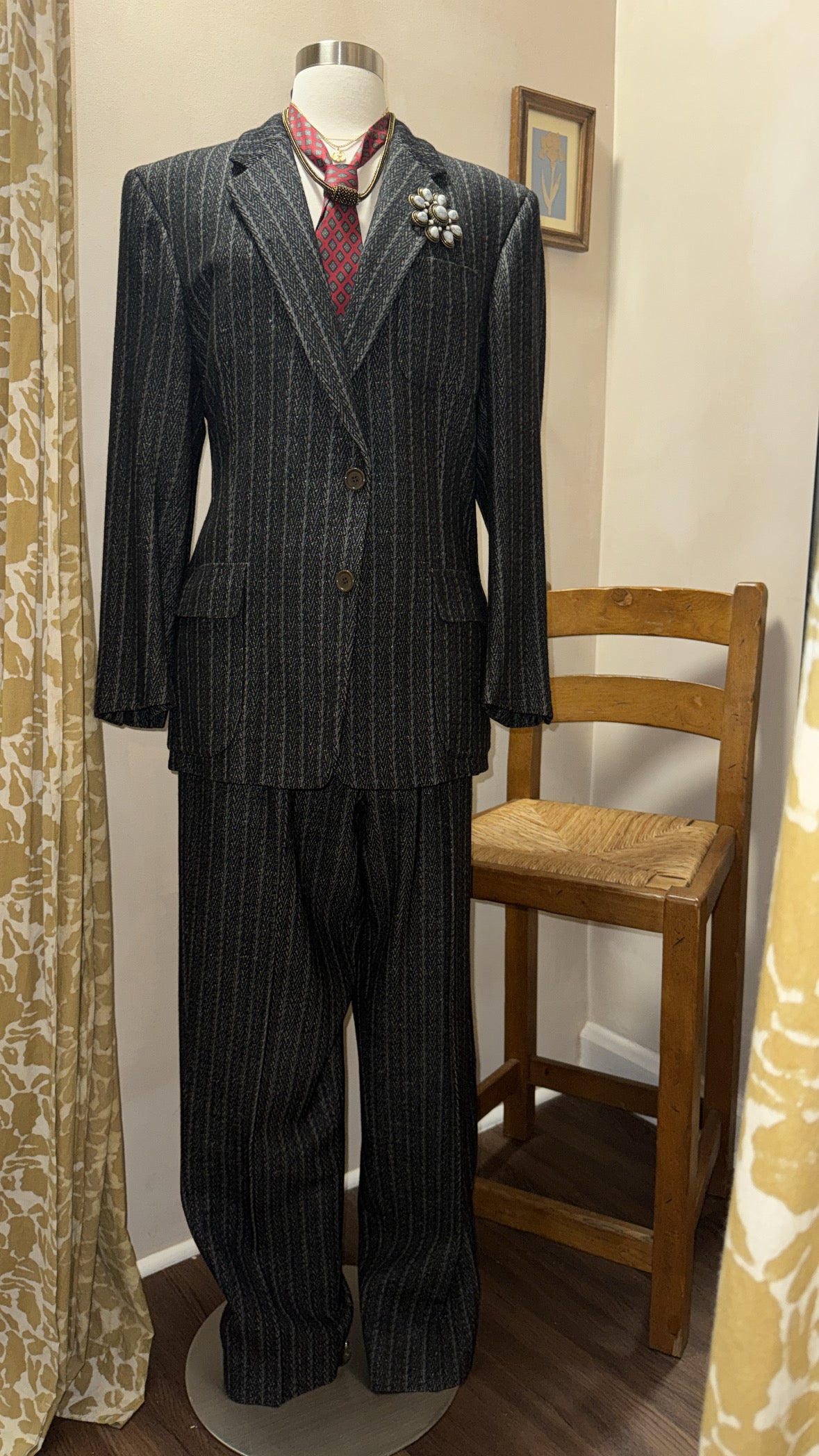 1980s Giorgio Armani Wool Silk Blend Two Piece Set