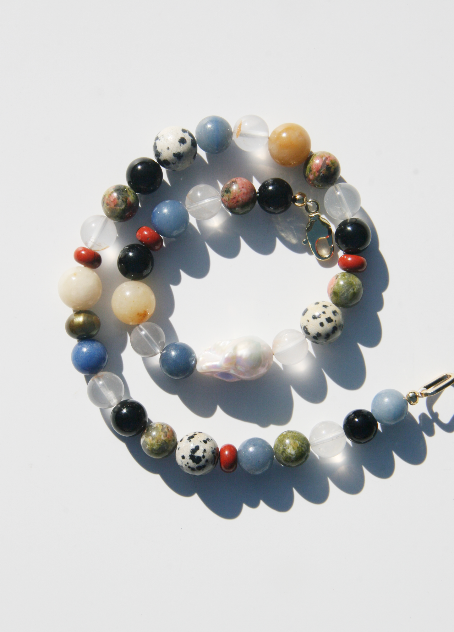 The Akira gemstone necklace 16"