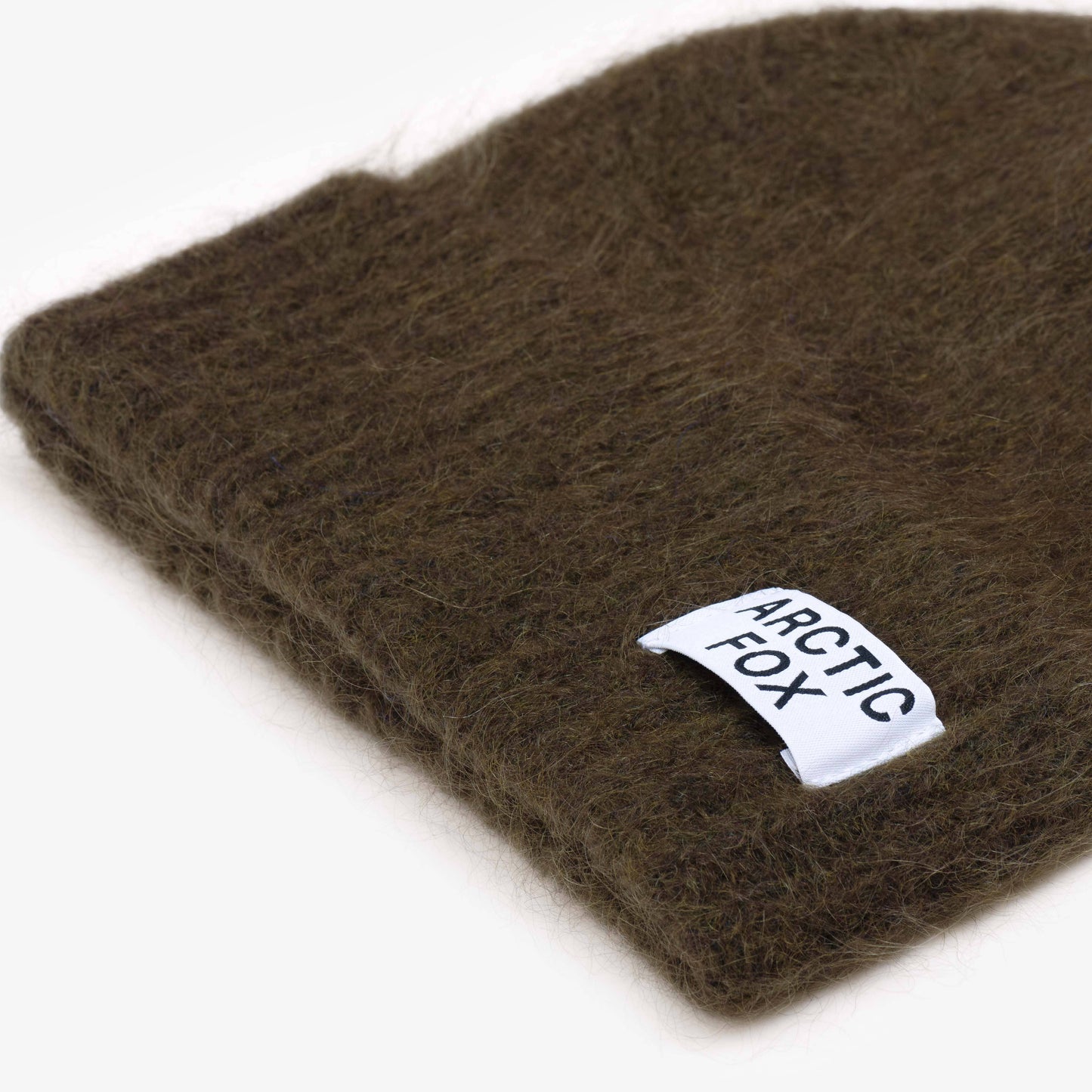 The Mohair Beanie in Khaki Green