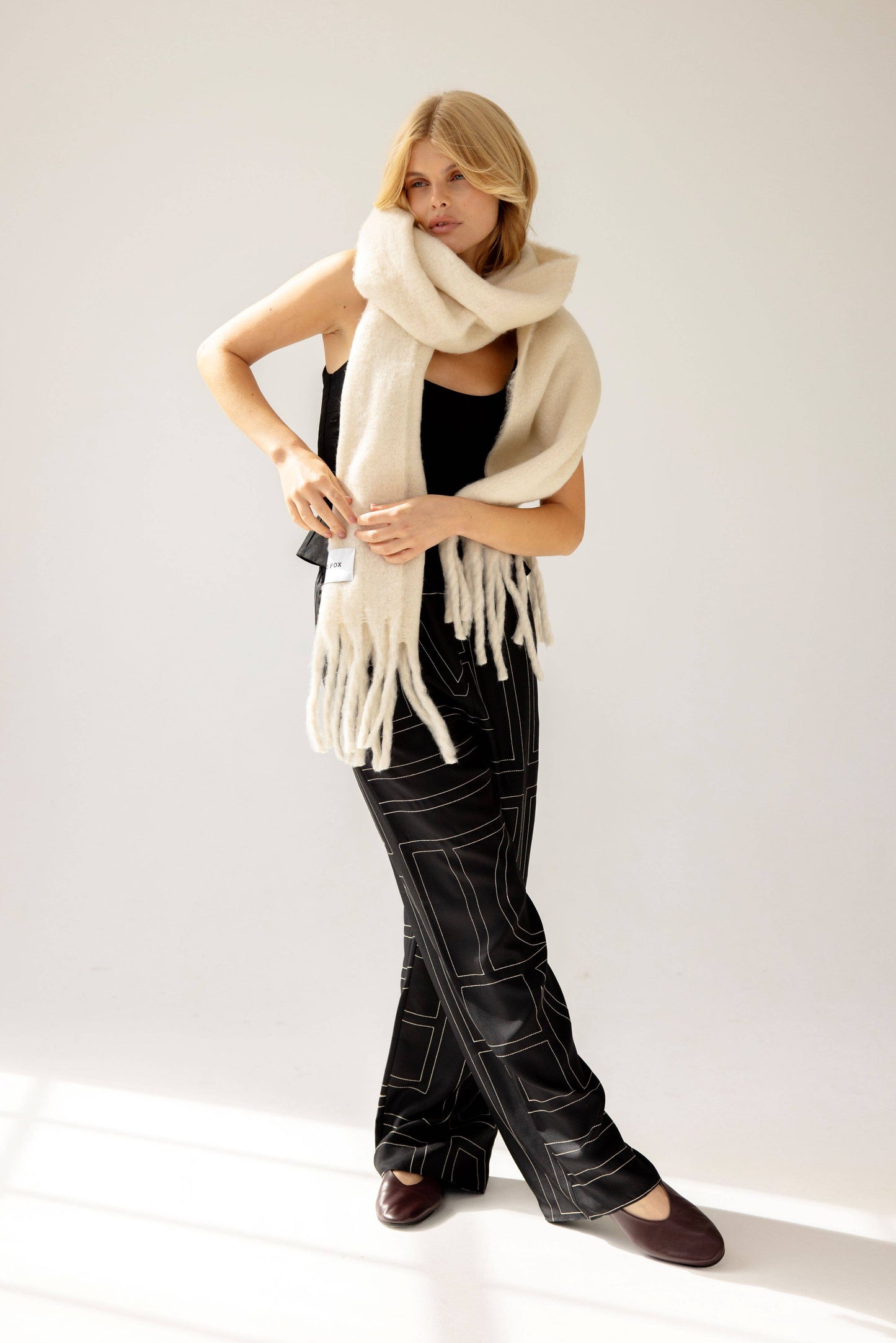 The Ansley Scarf in Pebble