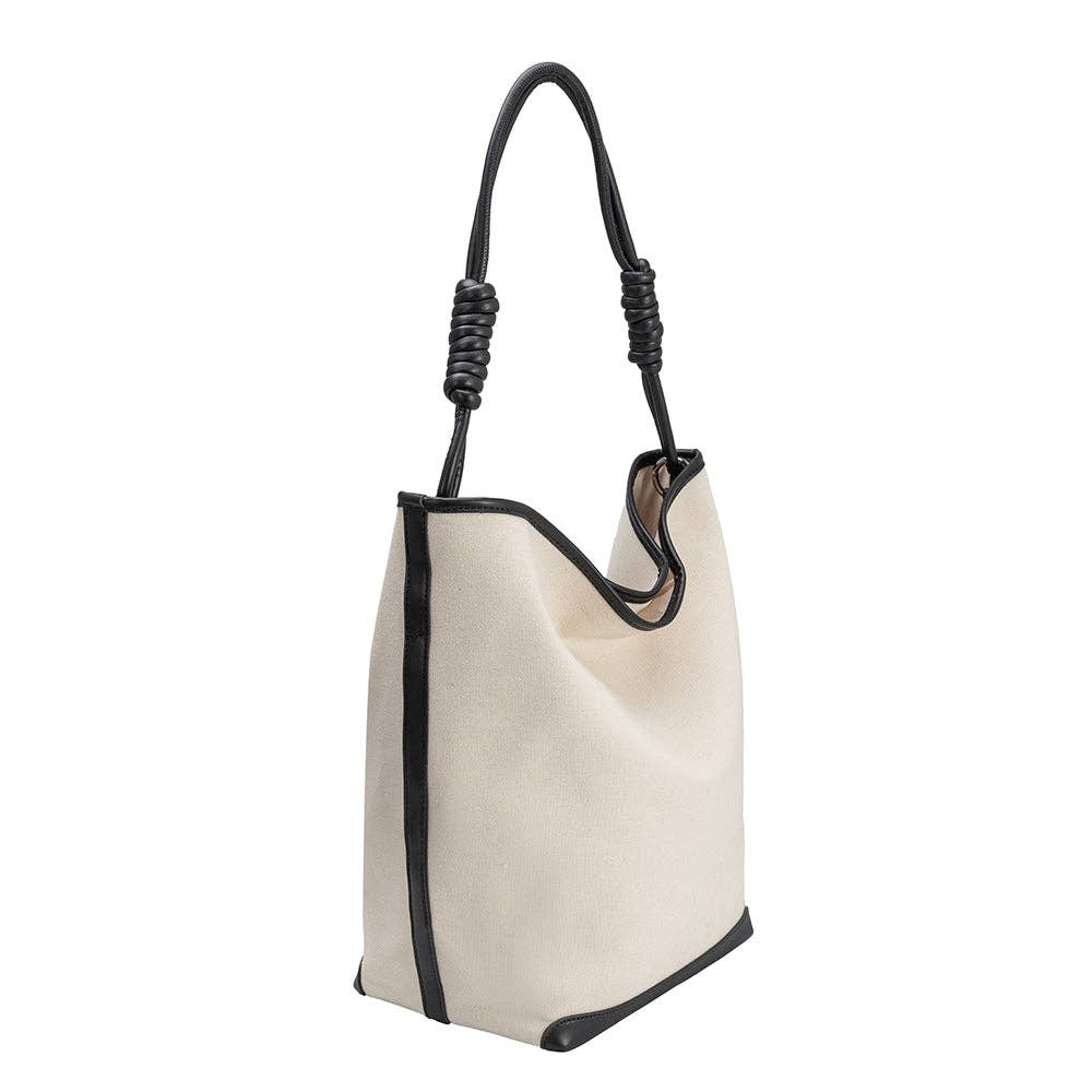 The Adeline Canvas Tote Bag with Black lining