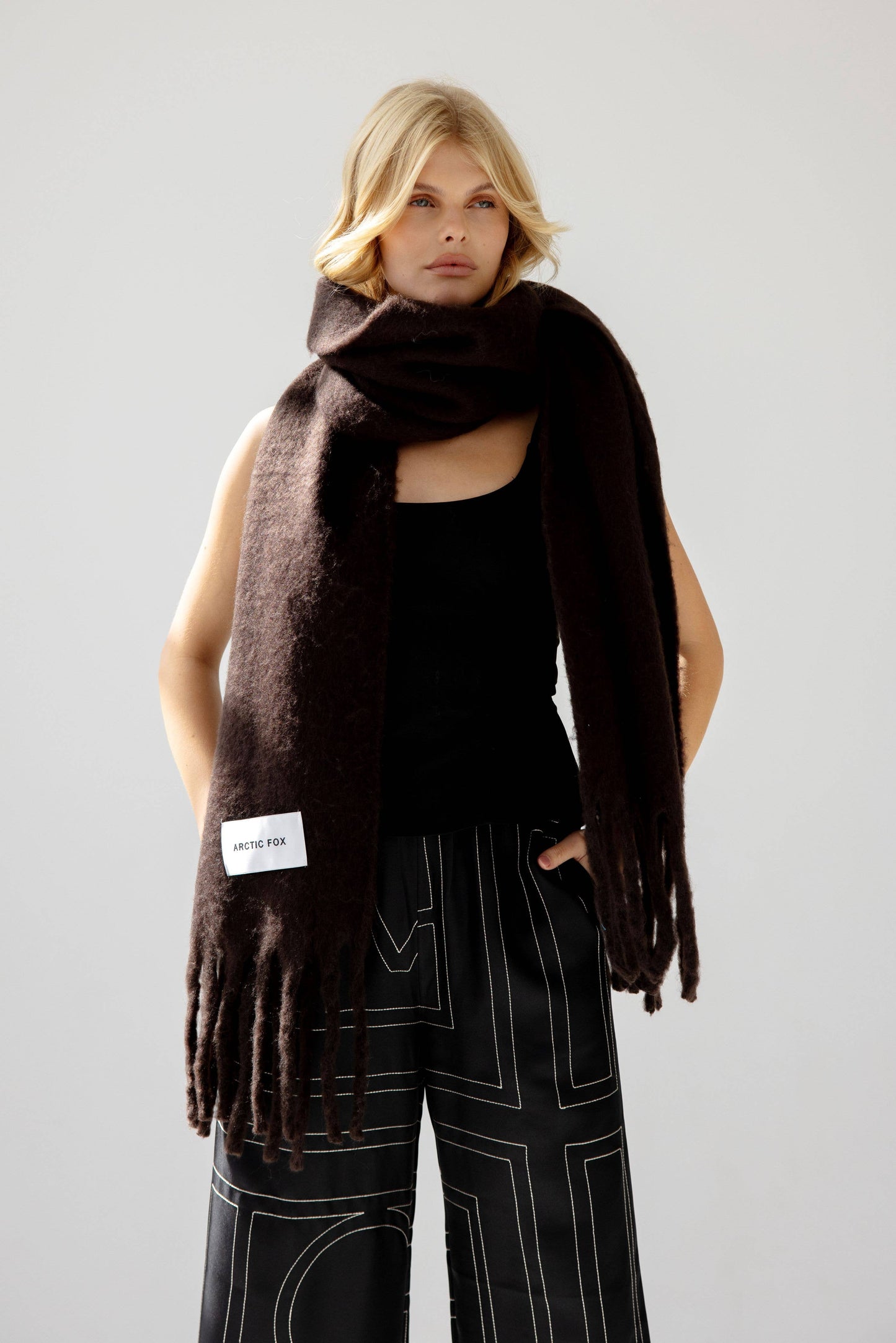 The Andie Scarf in Ground Coffee