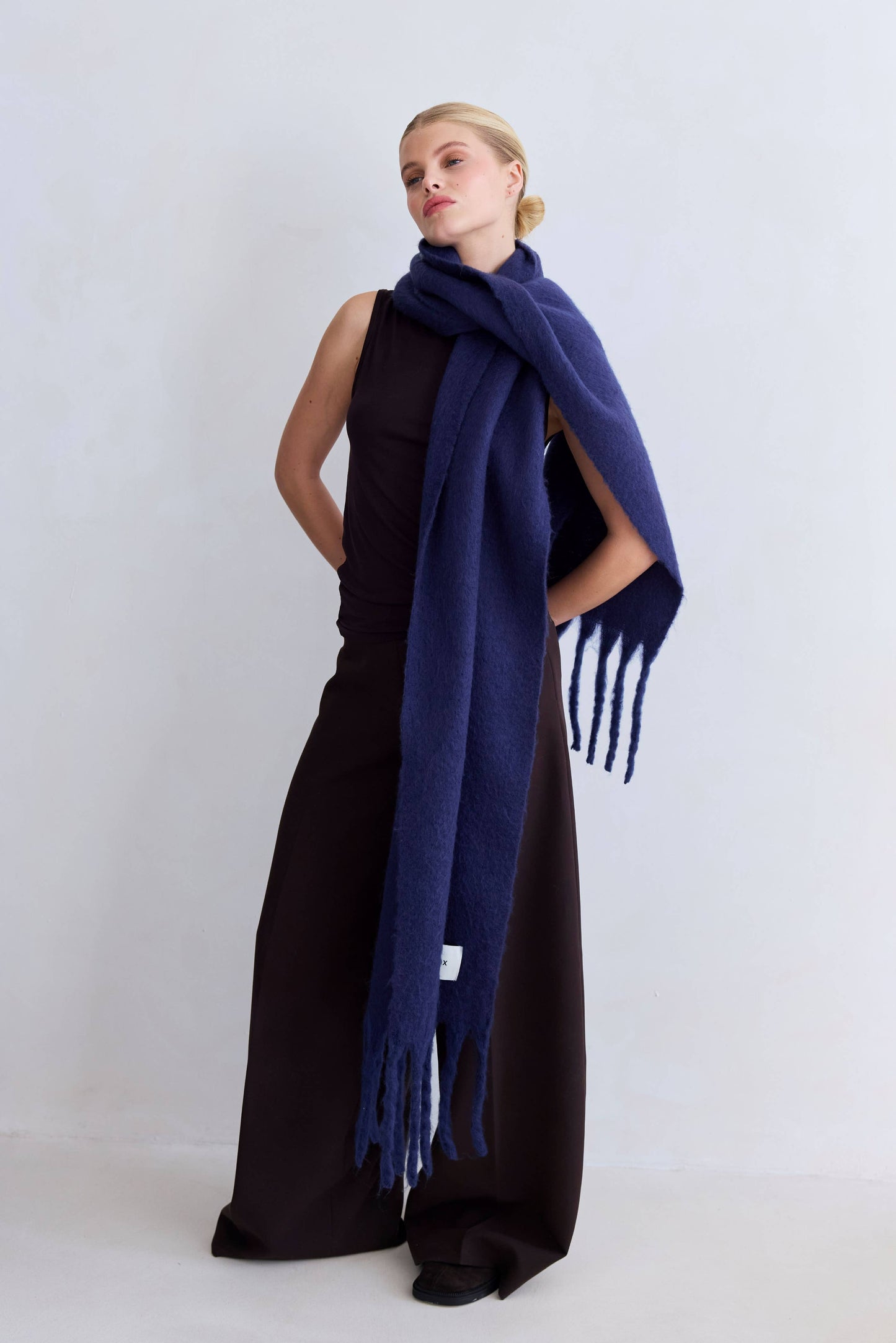 The Reykjavik Scarf in Midnight Blue