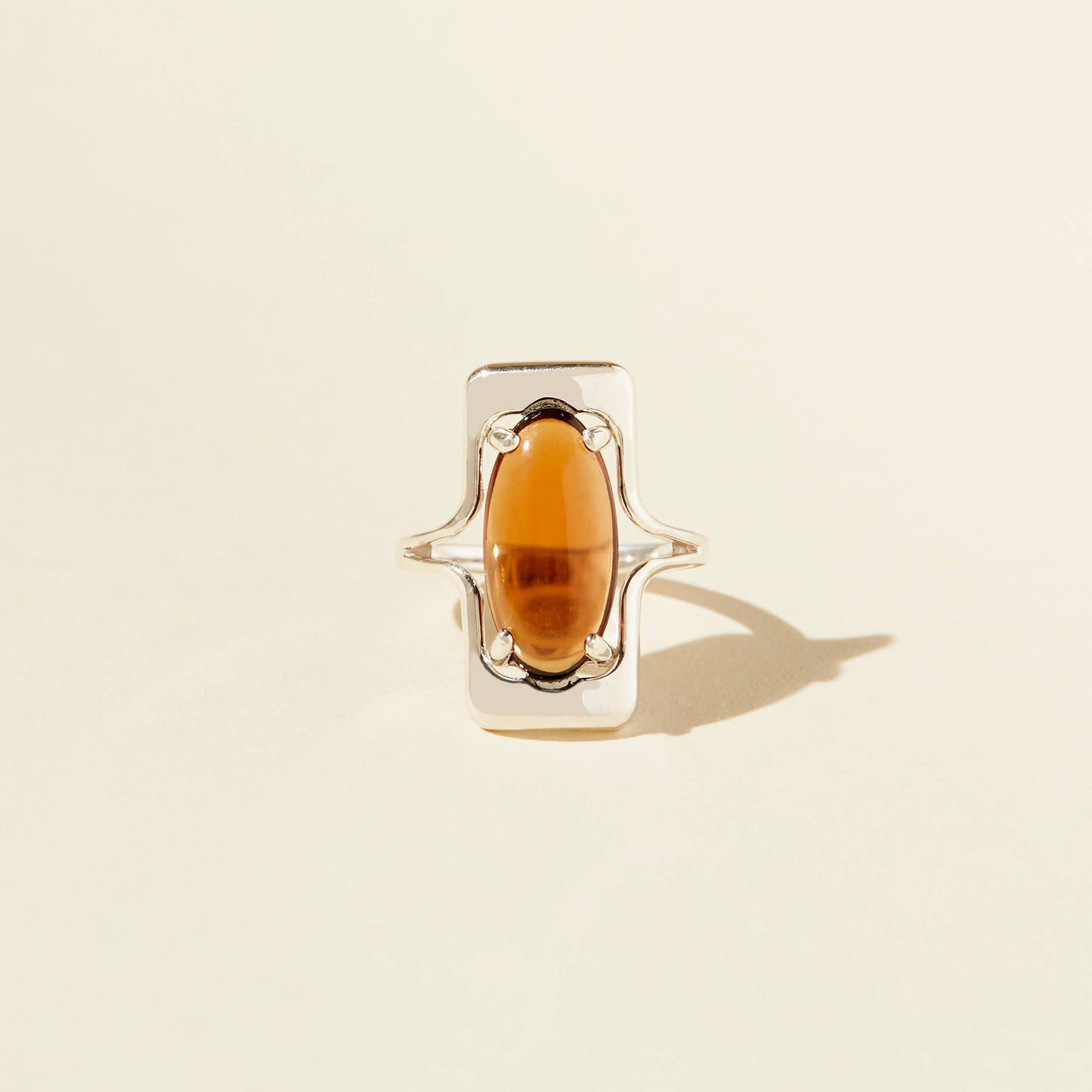The Walton Ring in Amber Brown