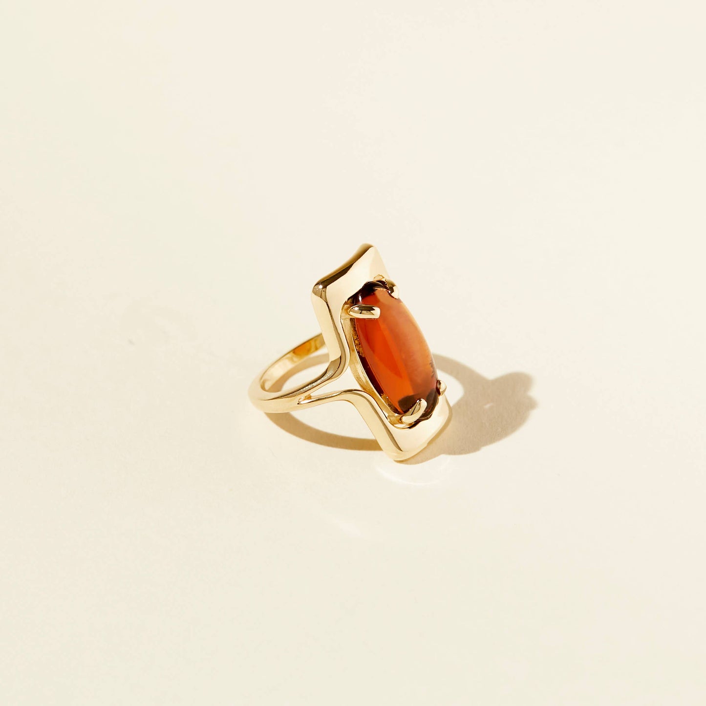 The Walton Ring in Amber Brown