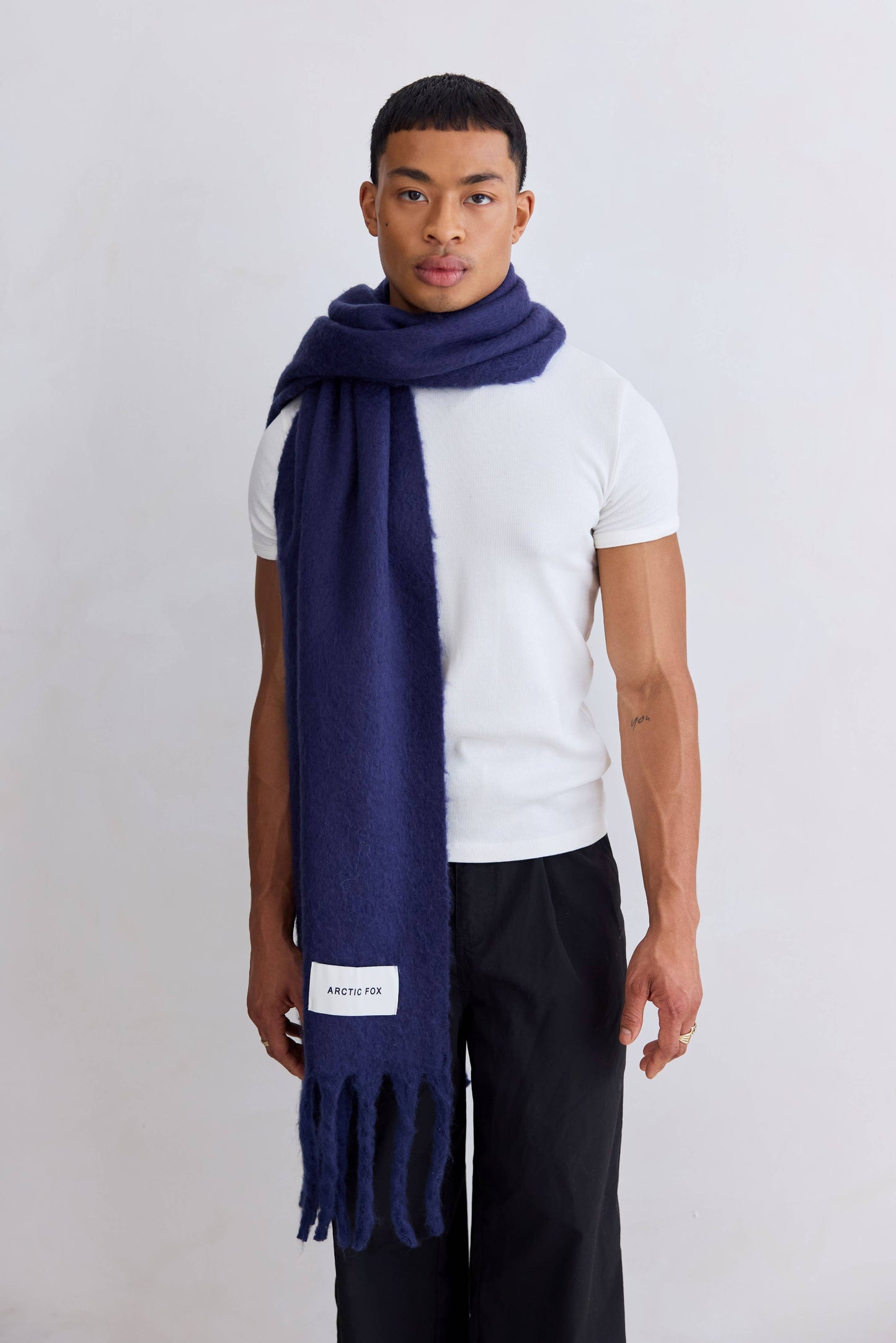 The Reykjavik Scarf in Midnight Blue