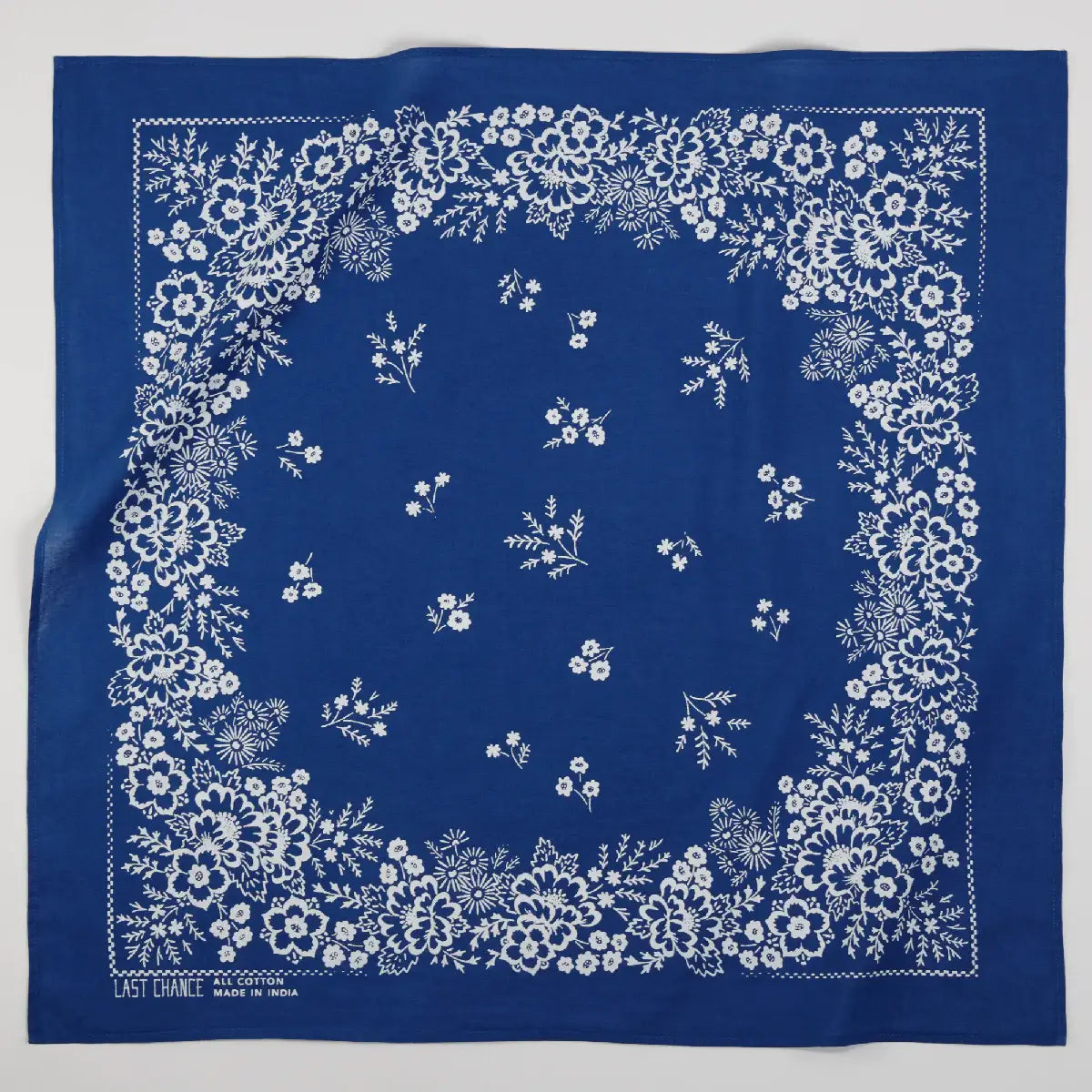 Cotton Field Scarf Bandana in Azure Blue