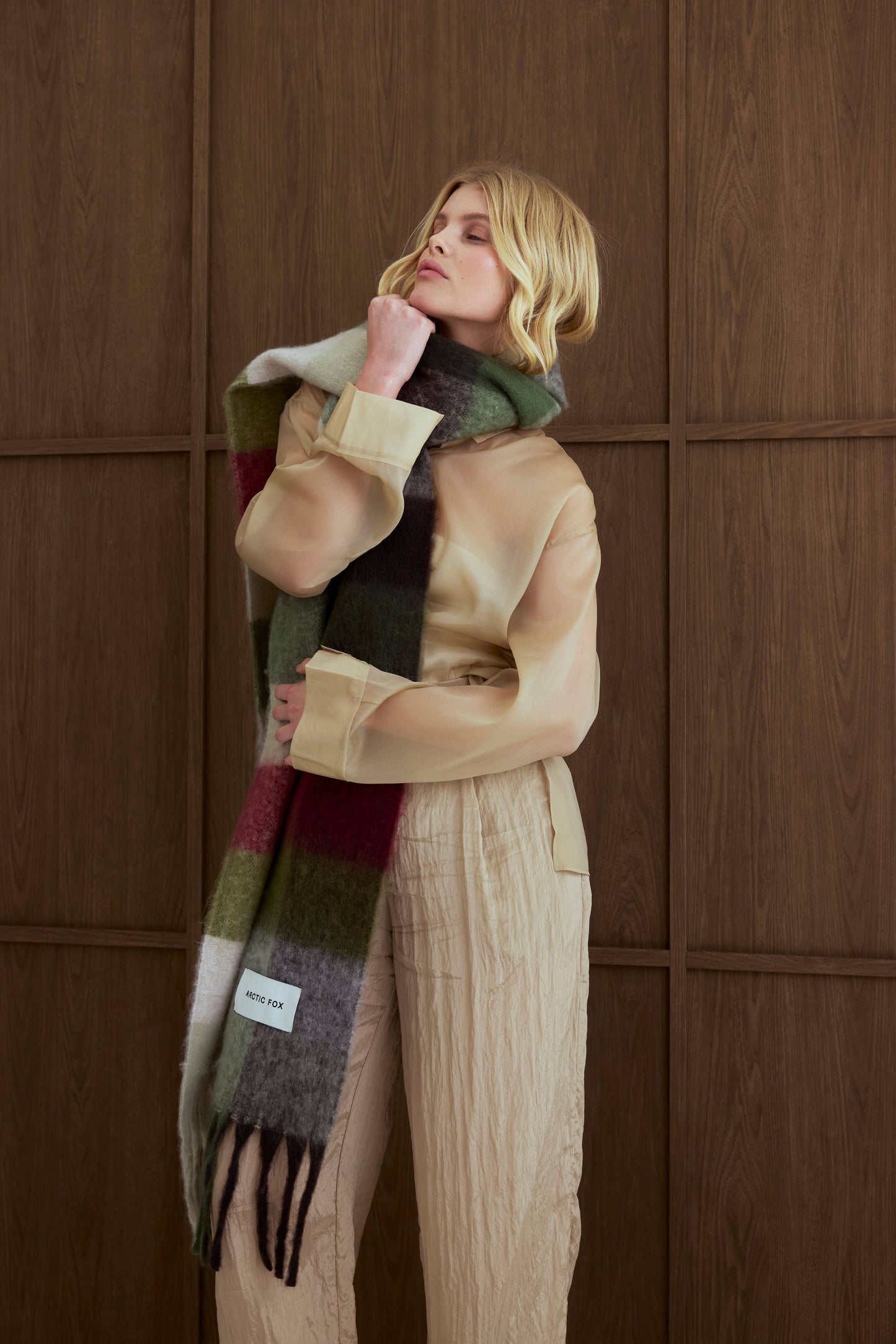 The Reykjavik Scarf in Mossy Green