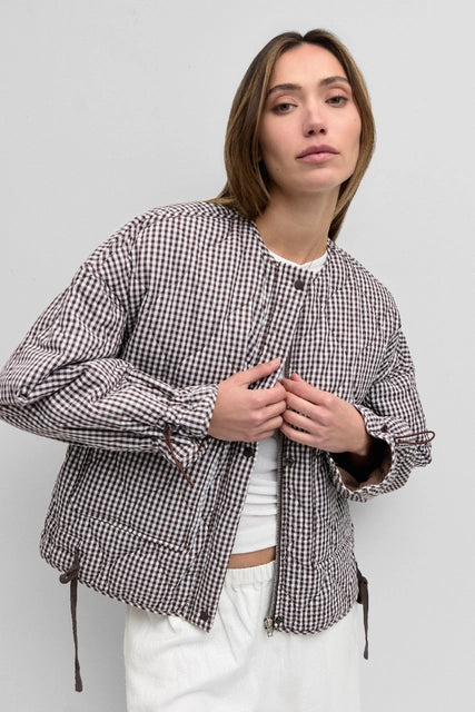 The Rochelle Quilted Gingham Jacket