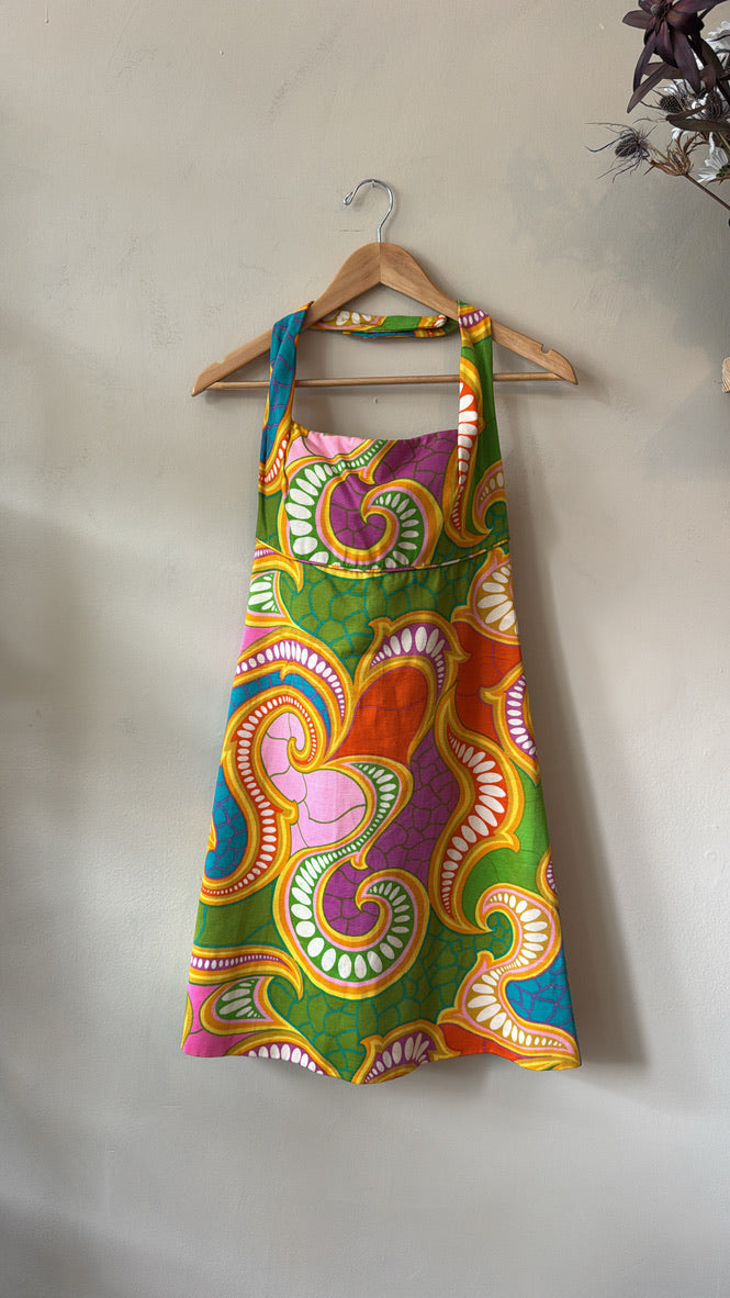 1960's Psychedelic Mia Mod Paisley Mini Dress