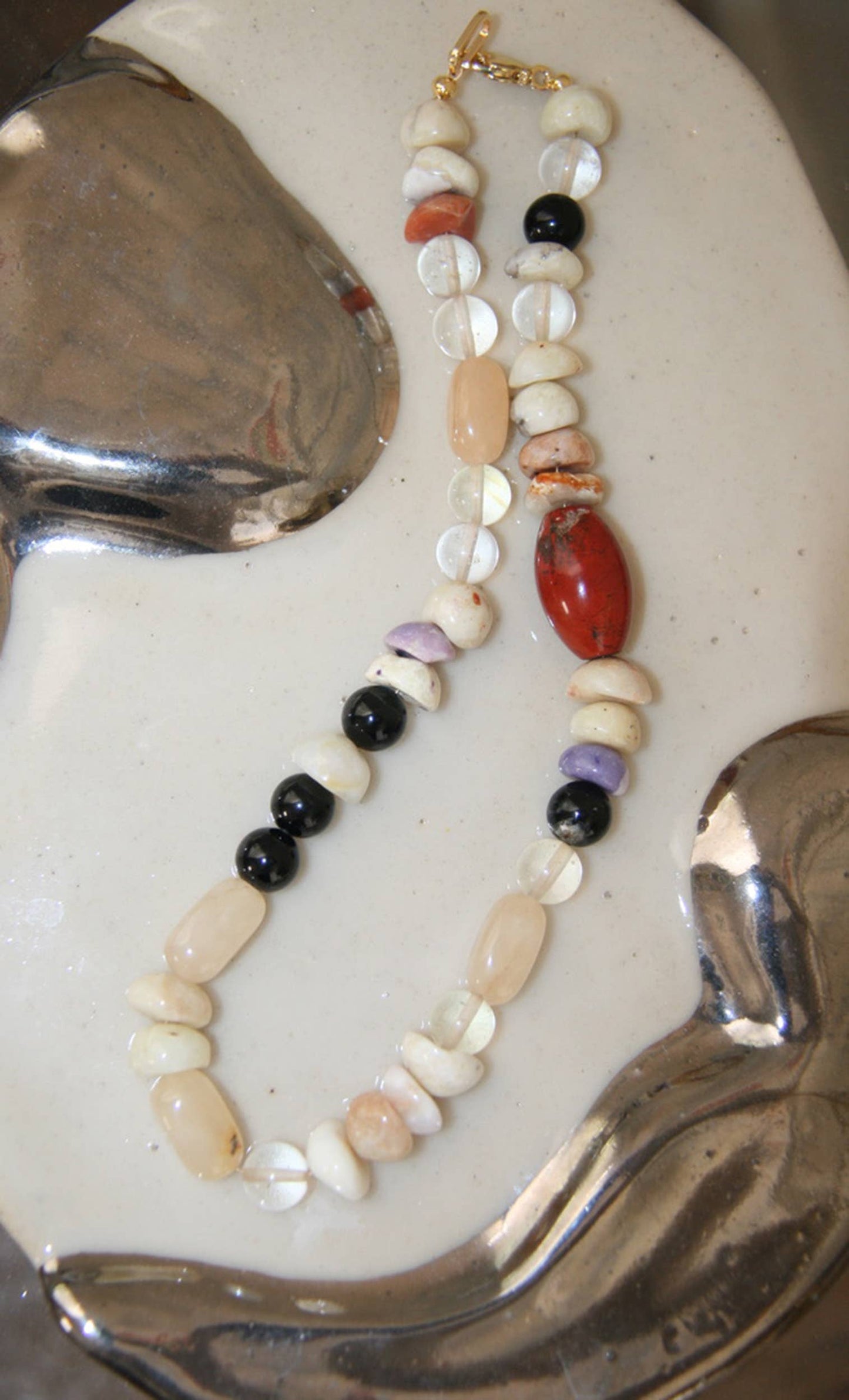 The Anya gemstone necklace 16"