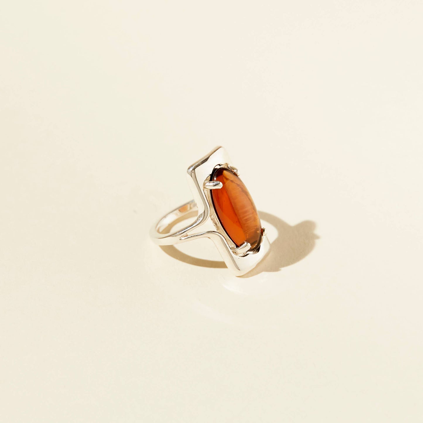 The Walton Ring in Amber Brown