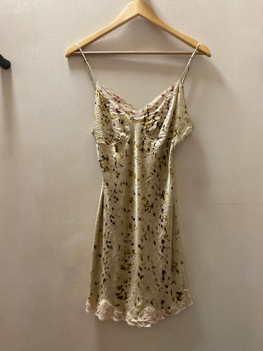 Marigold/Osage Orange Laila Short Vintage Silk Slip Dress