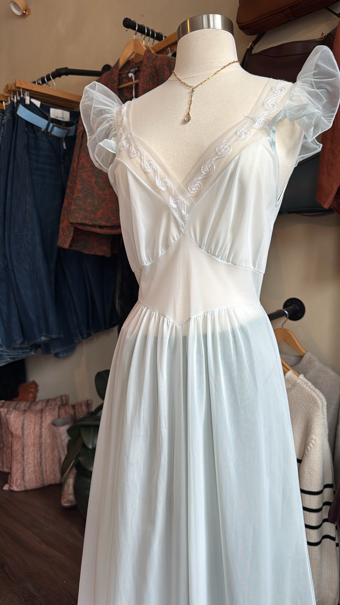 Vintage light blue nightgown