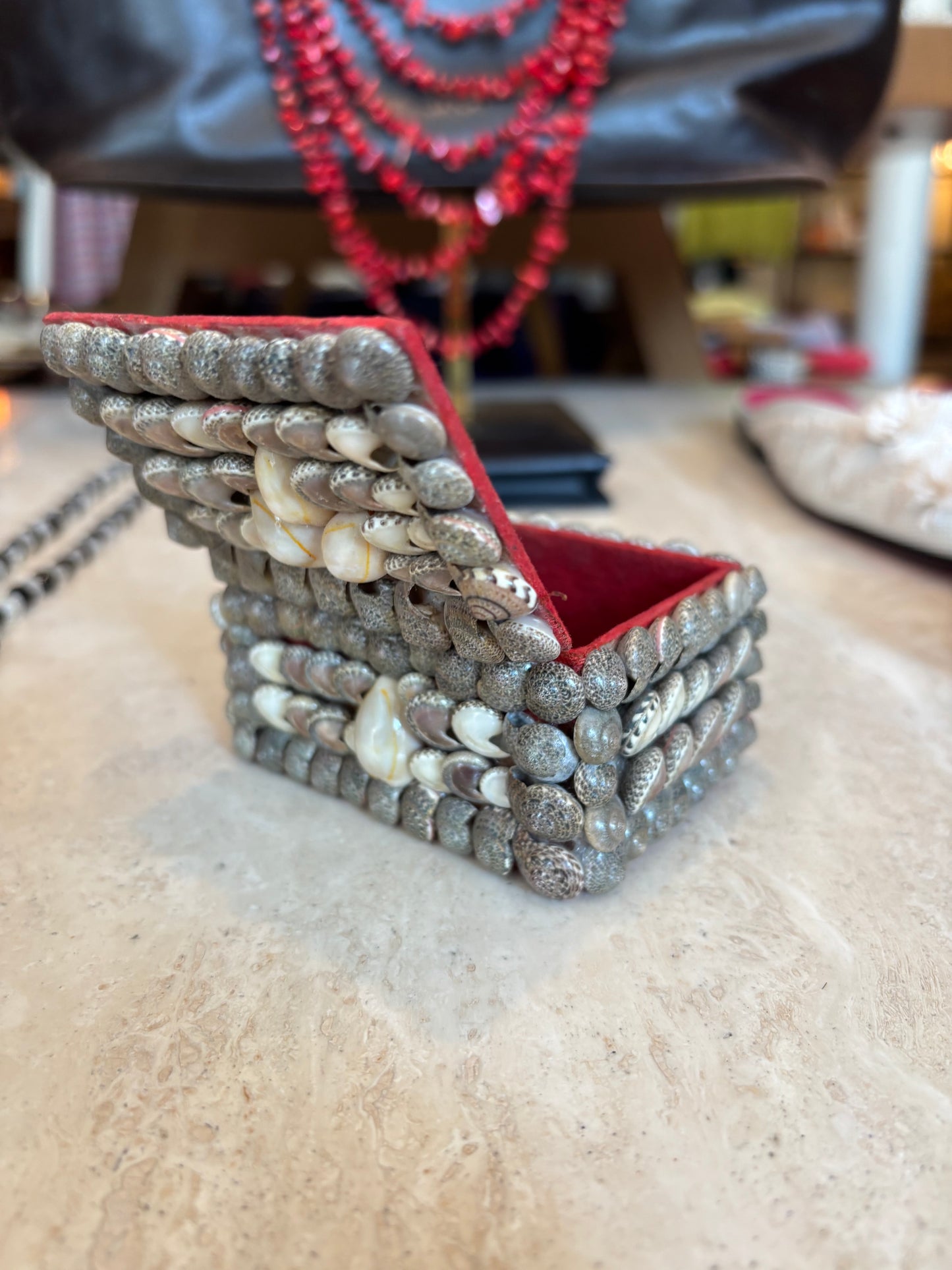 Vintage Seashell Jewelry Box