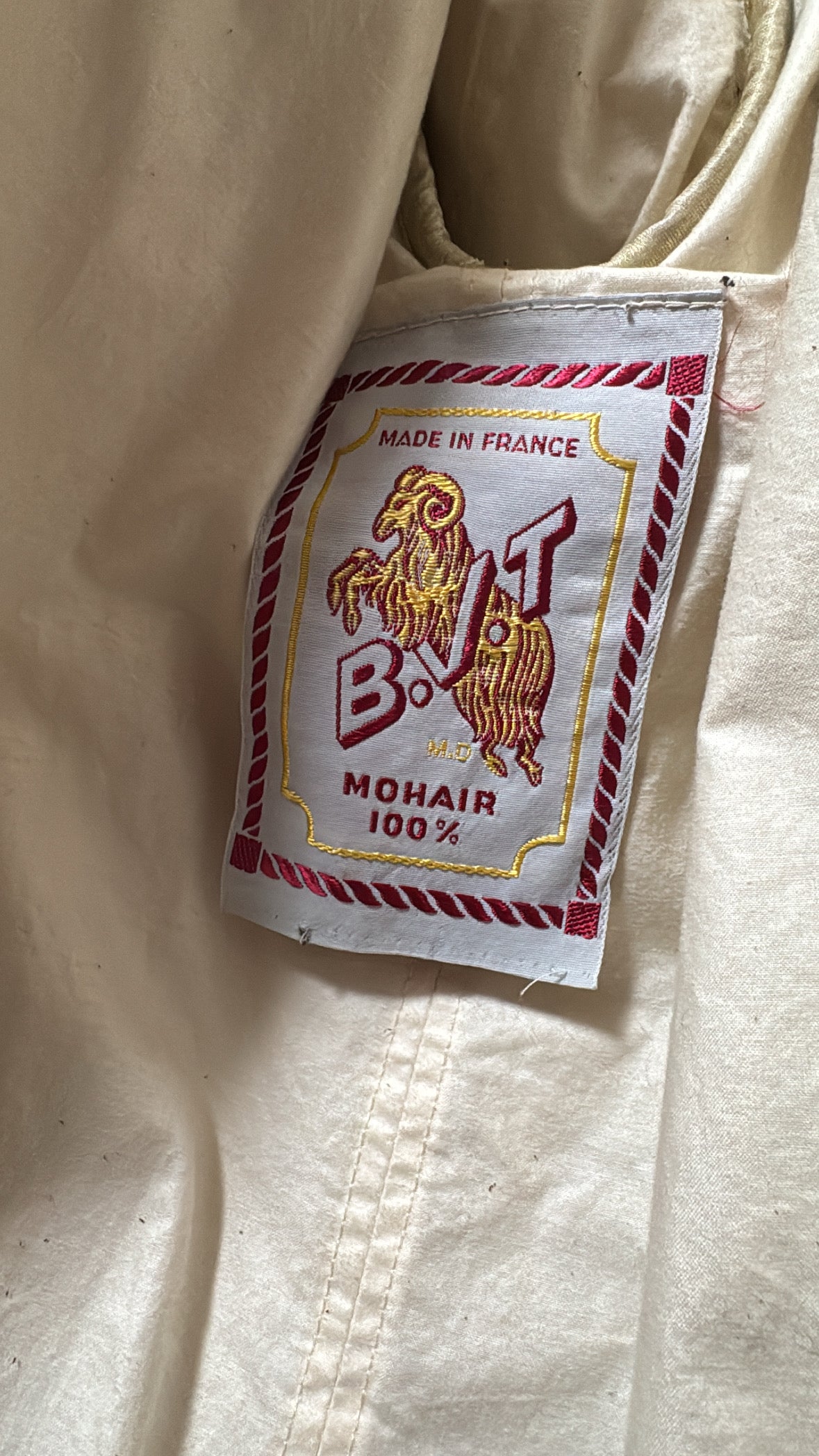 1970s French Mohair Wrap Coat by Jean-Charles de Castelbajac