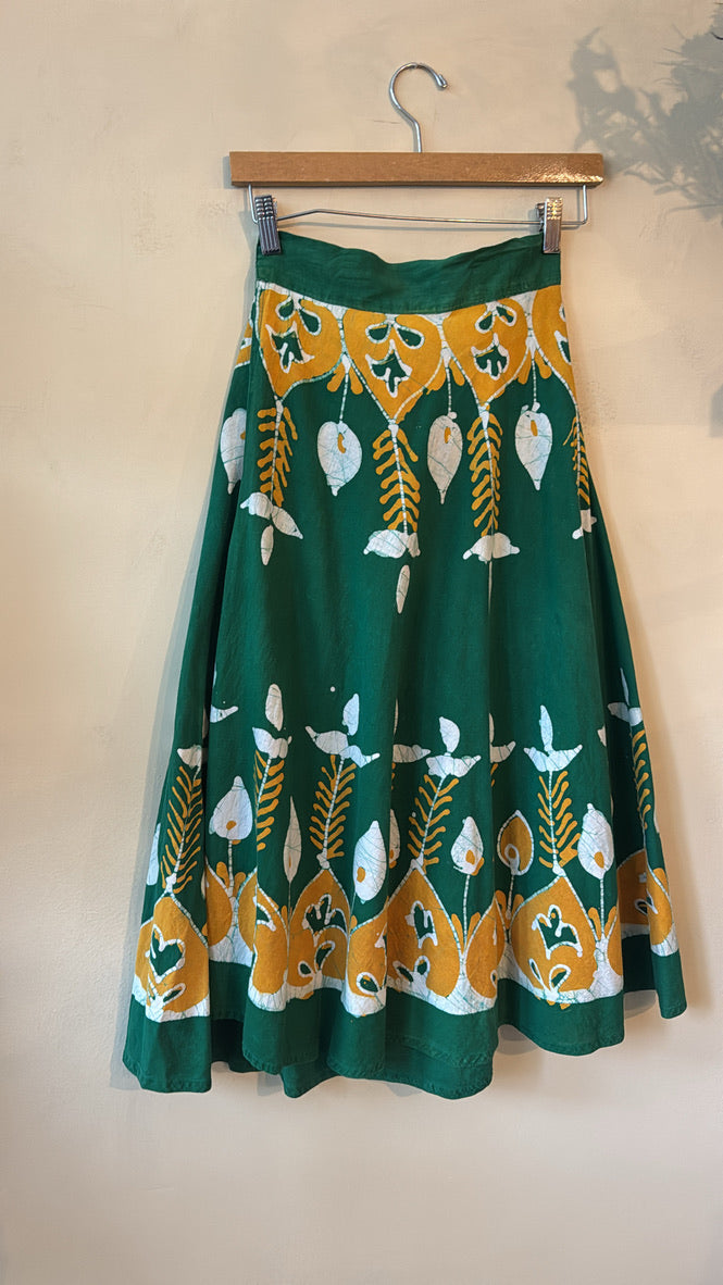 1960s / 1970s Botanical Print Wrap Skirt