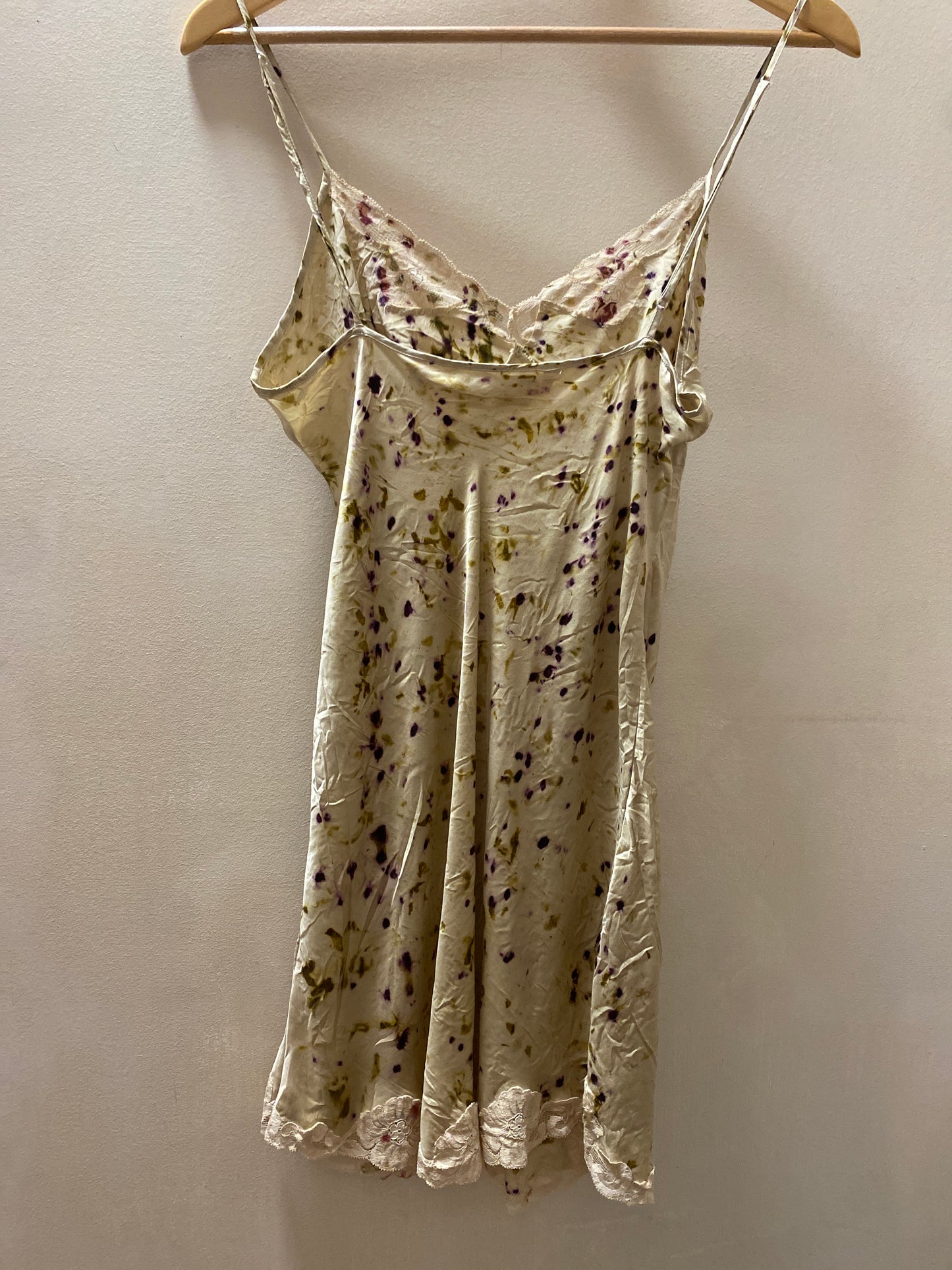 Marigold/Osage Orange Laila Short Vintage Silk Slip Dress