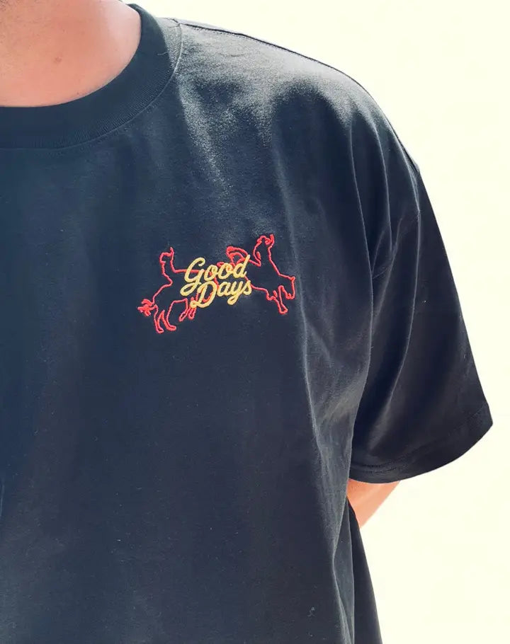Good Days Oversized Rodeo Tee in Black